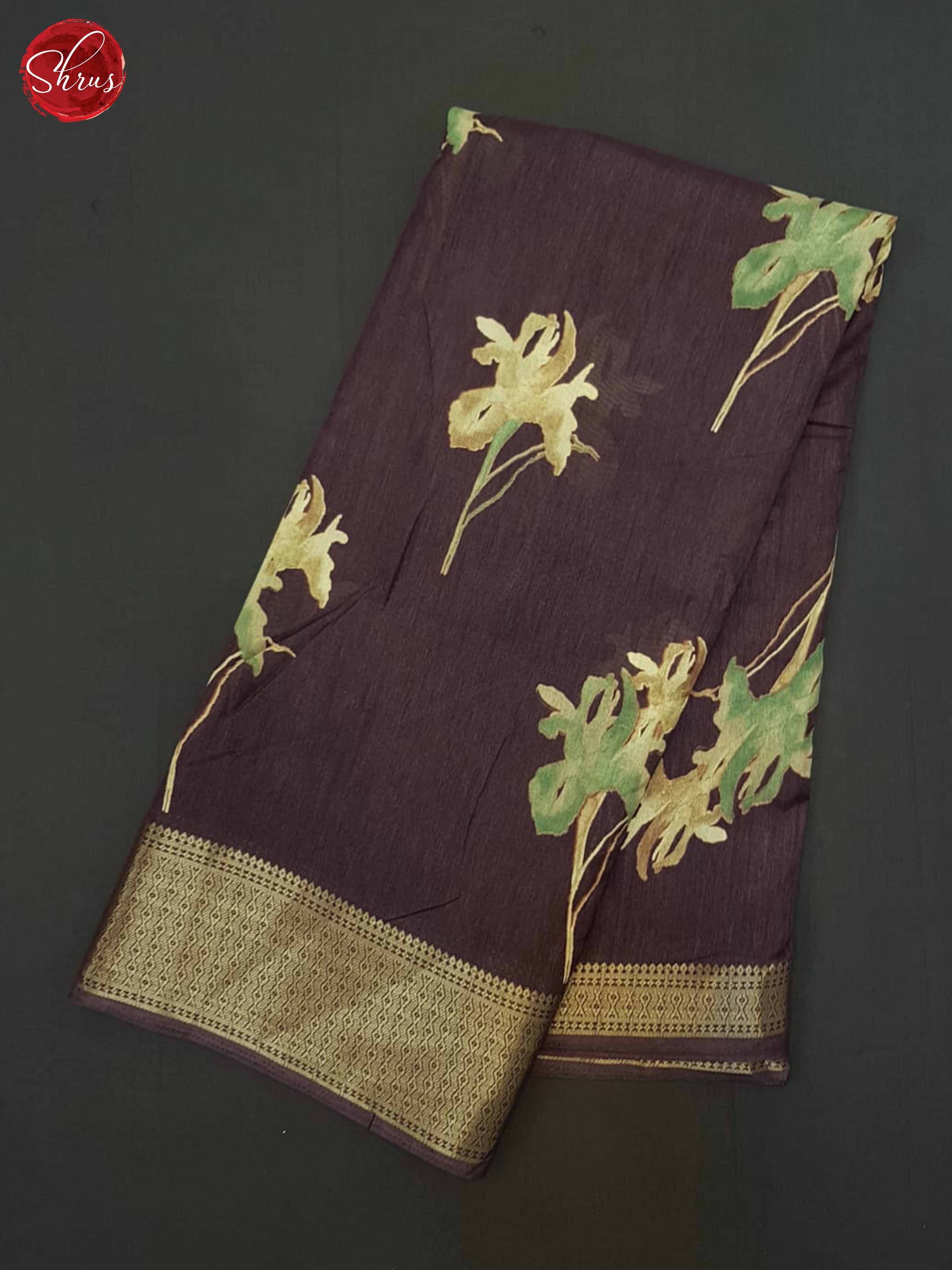 Deep Wine(Single Tone)- Semi Crepe Saree - Shop on ShrusEternity.com