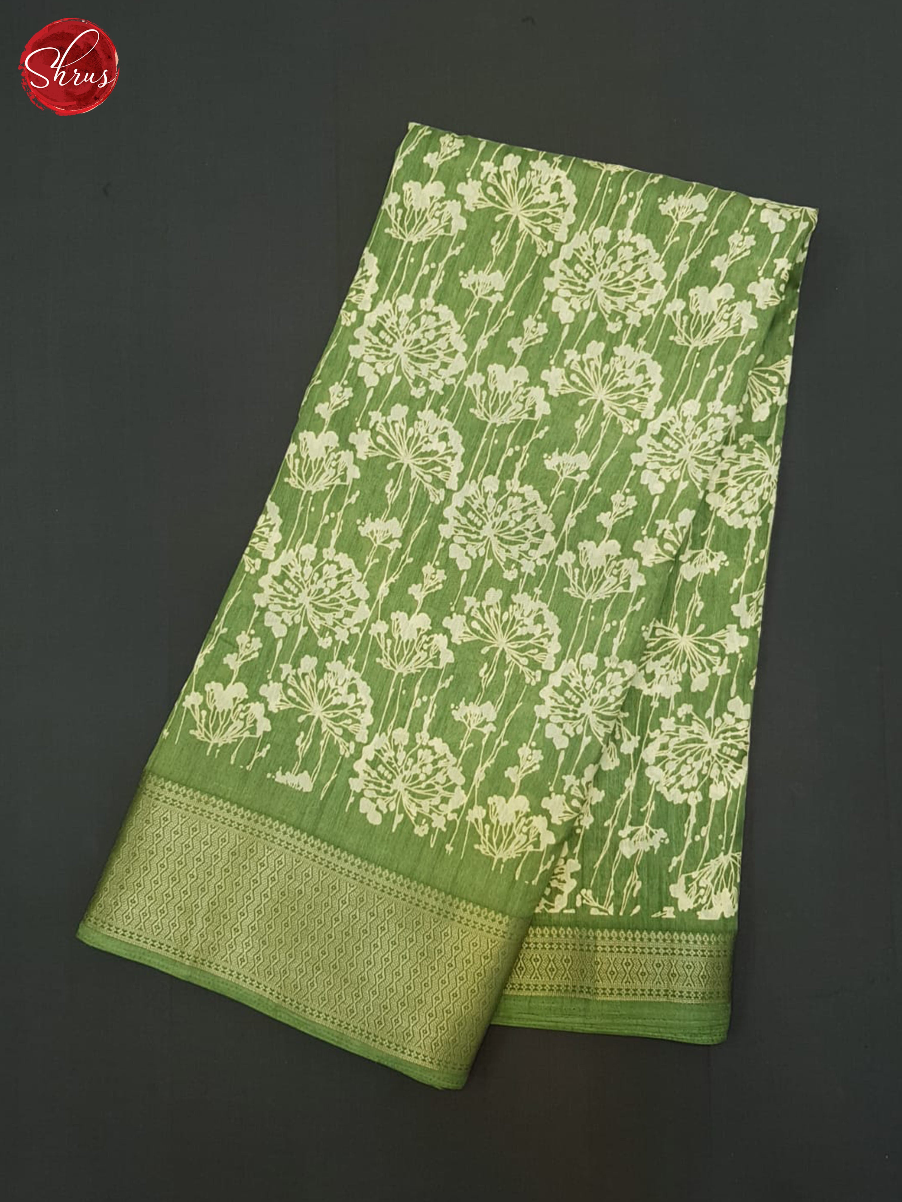 Green(Single Tone) - Semi Crepe Saree - Shop on ShrusEternity.com