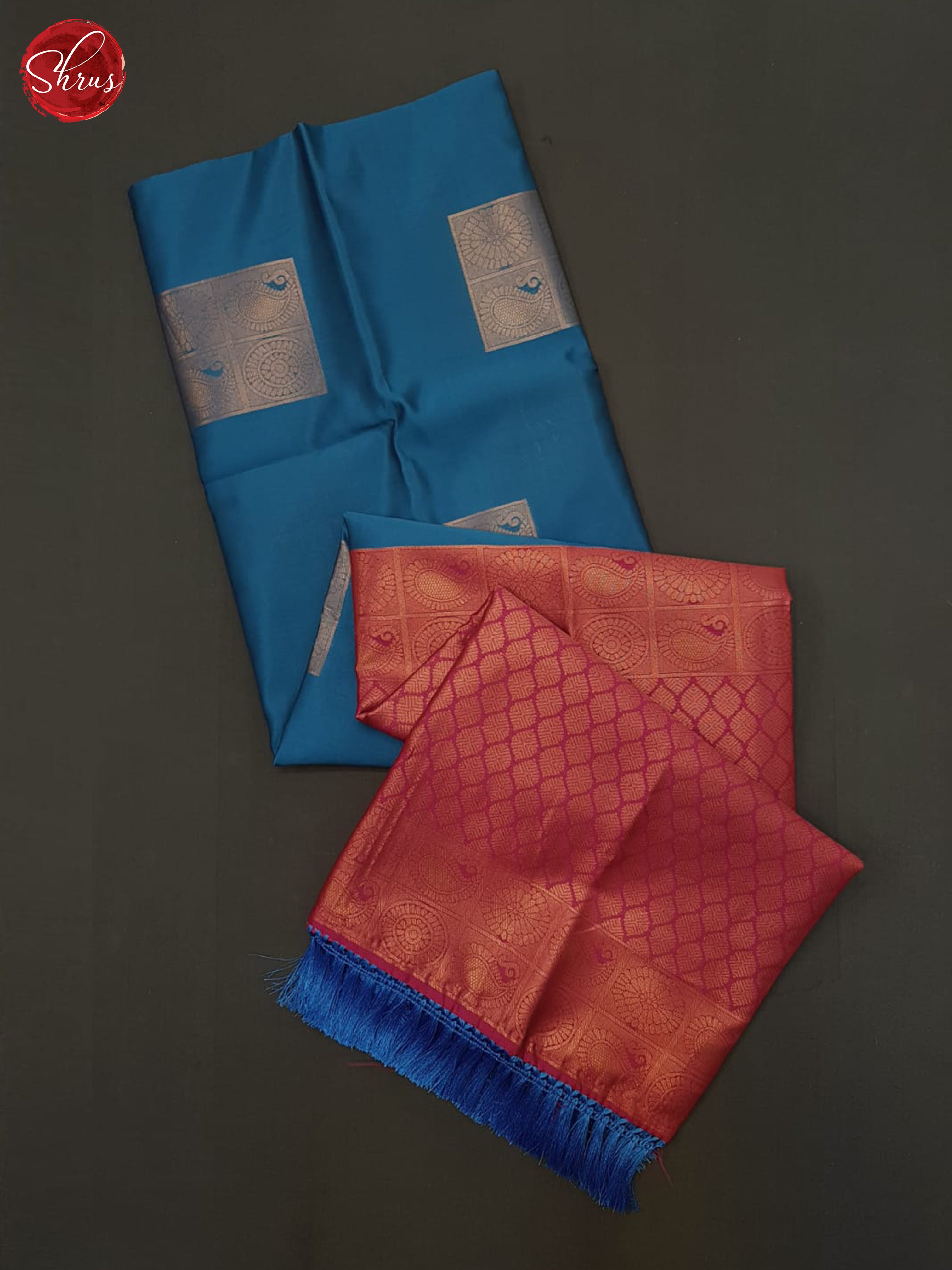 Blue And Pink- Semi Soft Silk Saree - Shop on ShrusEternity.com