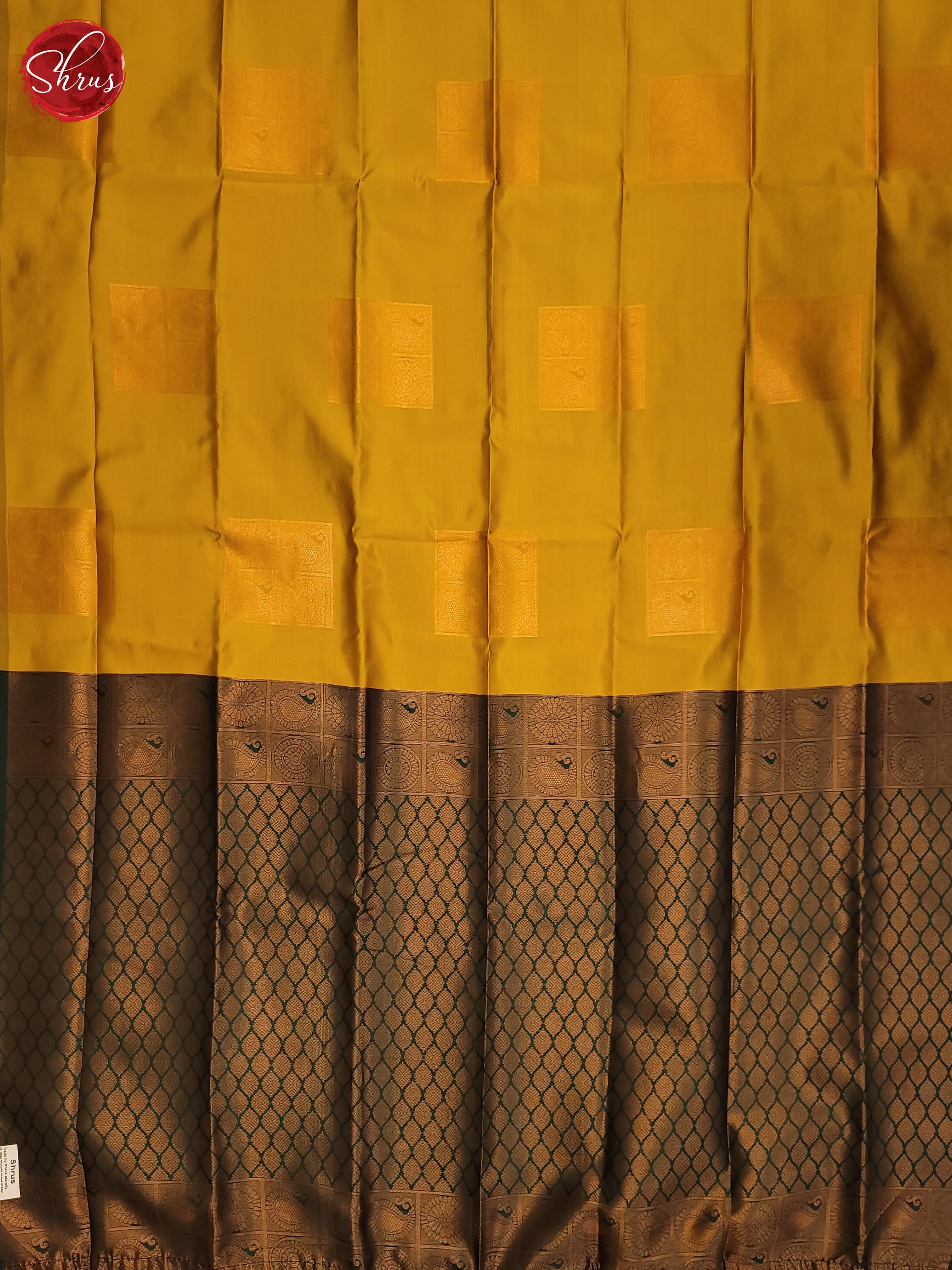 Honey and Bottle green- Semi Soft Silk Saree - Shop on ShrusEternity.com