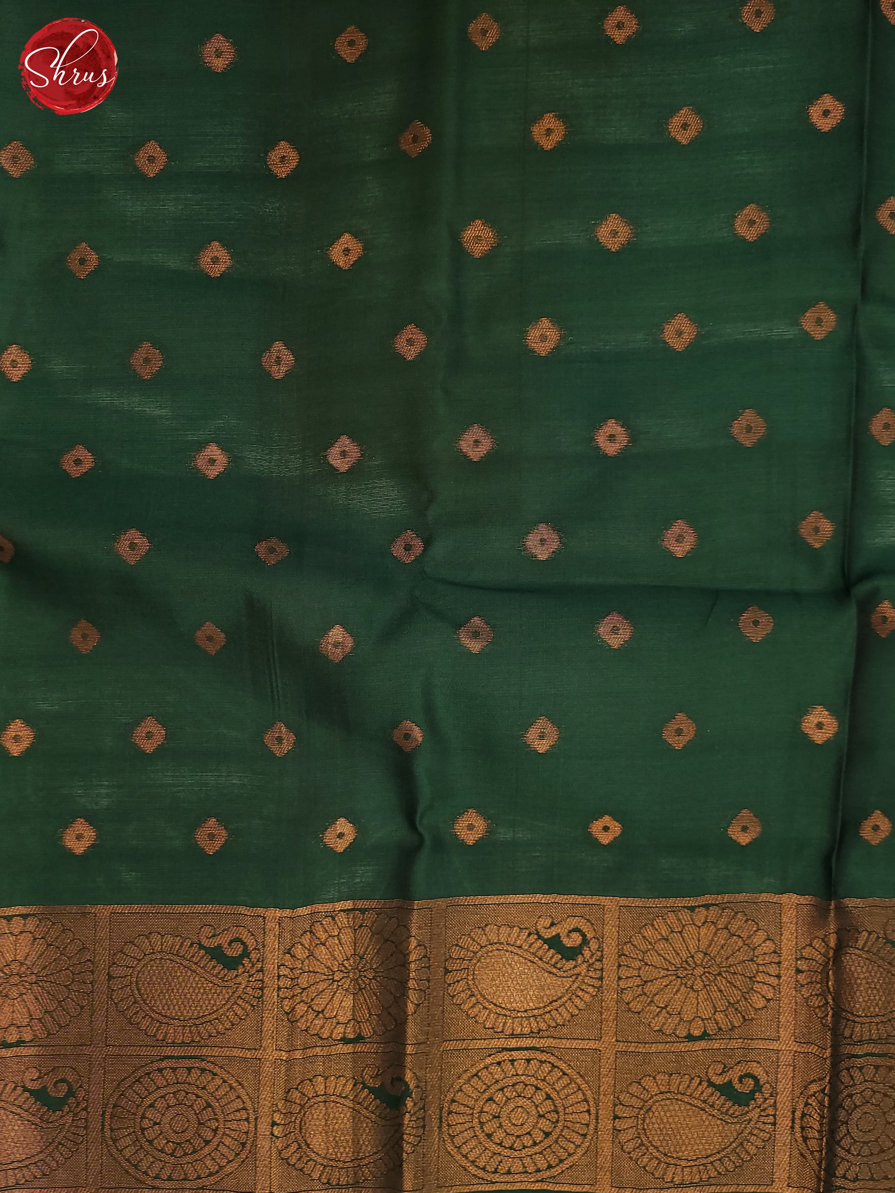 Honey and Bottle green- Semi Soft Silk Saree - Shop on ShrusEternity.com