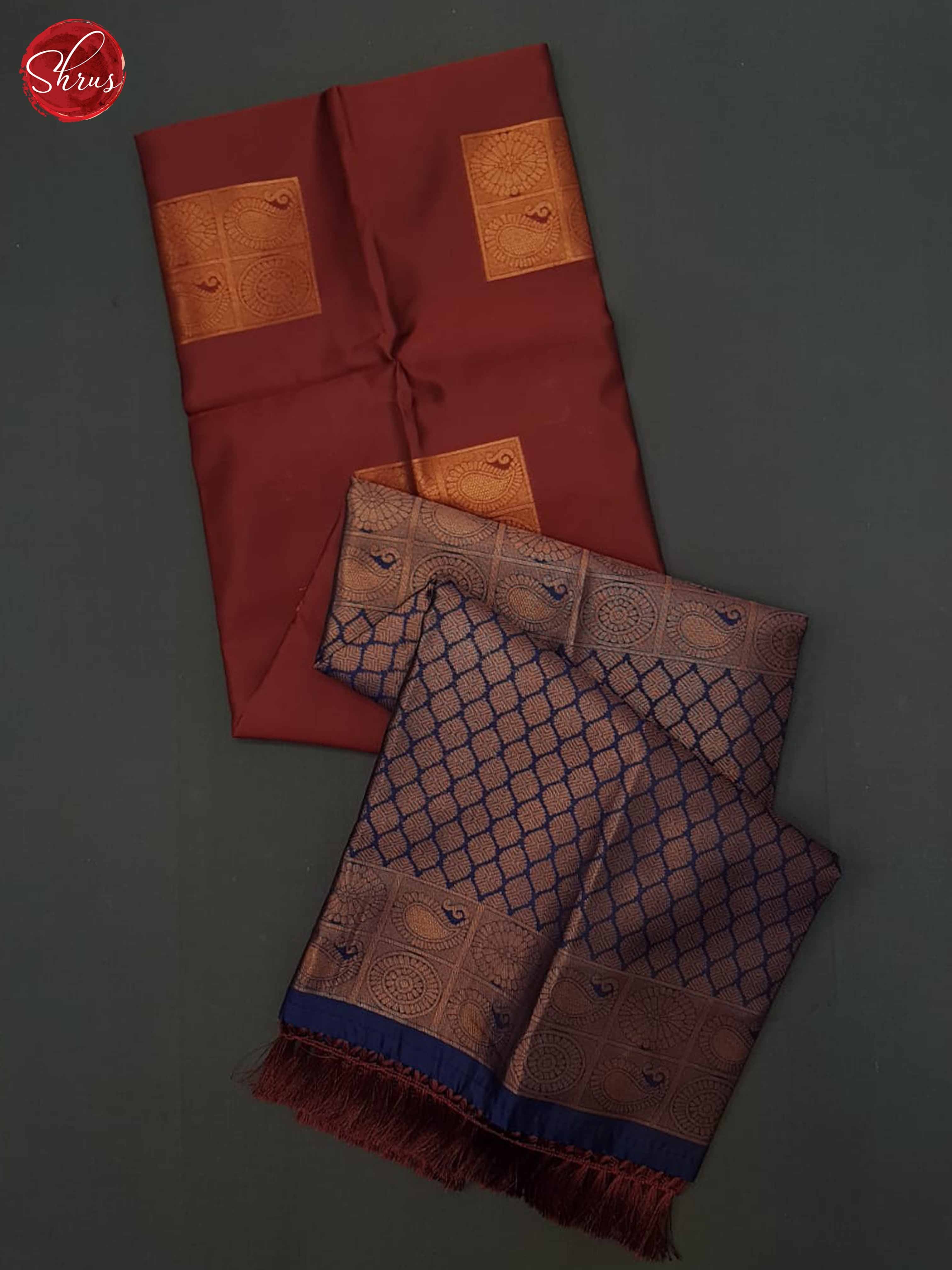 Arakku Maroon And Blue - Semi Soft Silk Saree - Shop on ShrusEternity.com