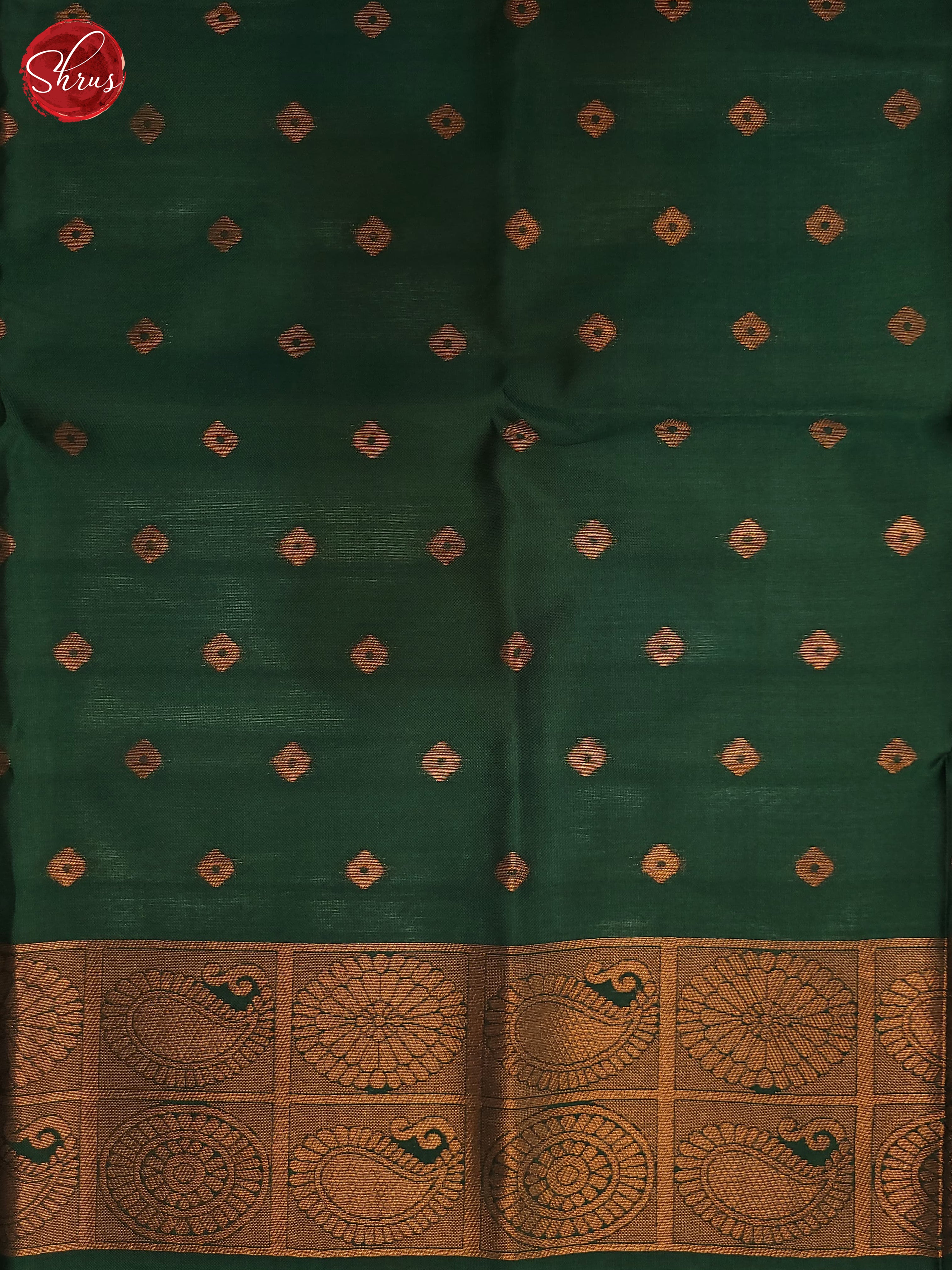 Wine and green-Semi soft silk saree - Shop on ShrusEternity.com