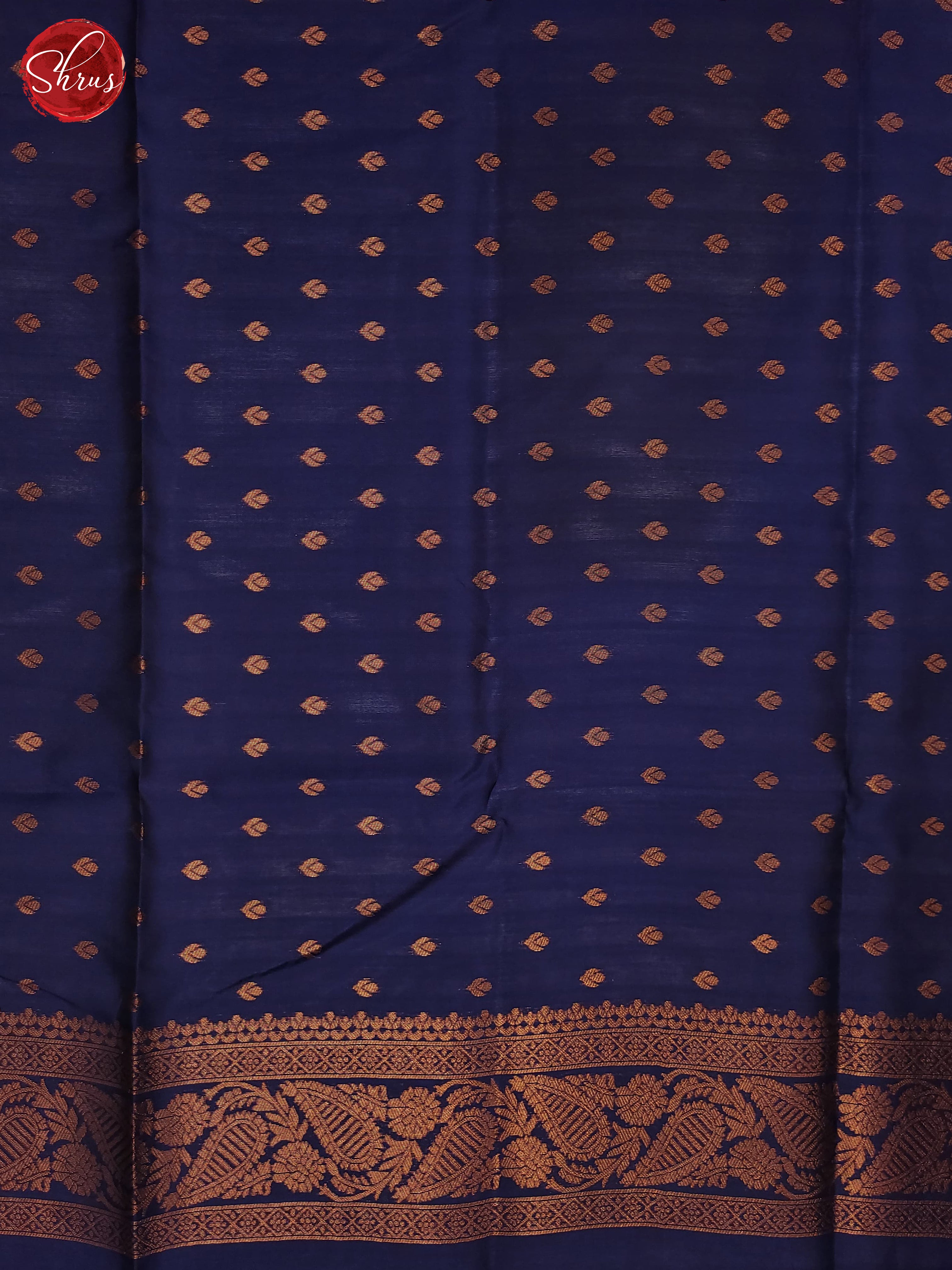 Maroon and Navy blue - Semi Soft Silk Saree - Shop on ShrusEternity.com