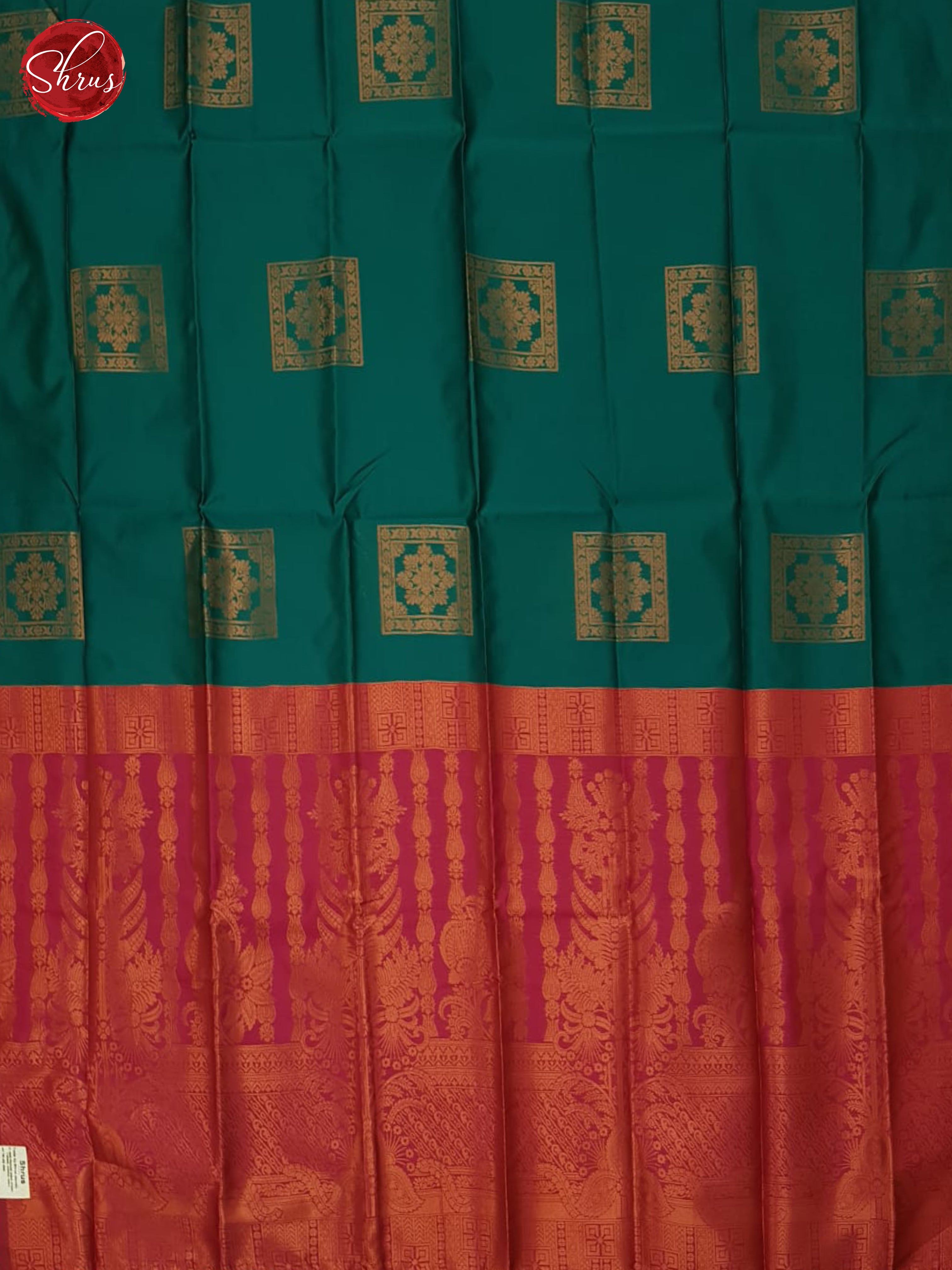 Green And Pink- Semi Soft Silk Saree - Shop on ShrusEternity.com