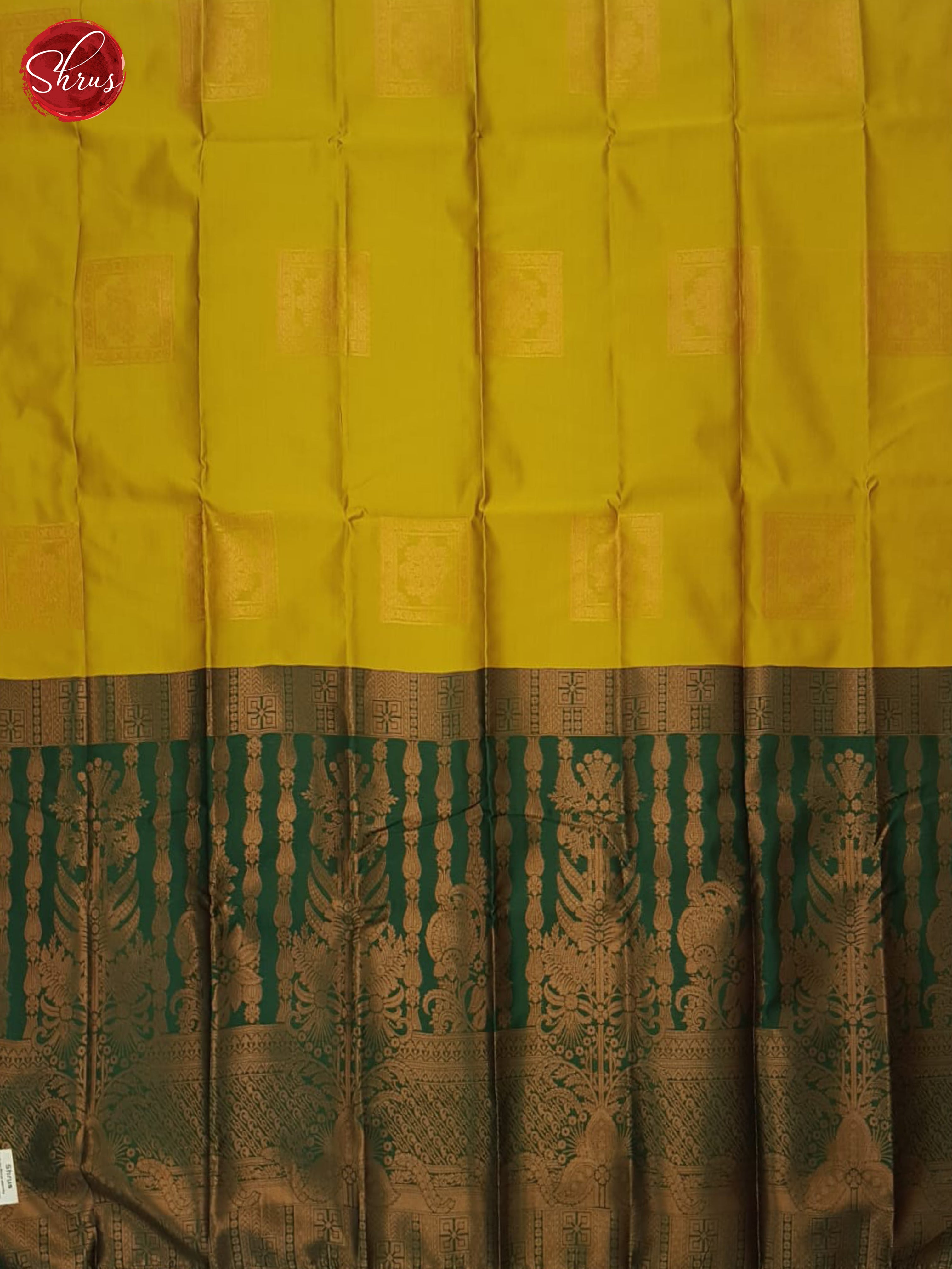 Mustard And Green - Semi Soft Silk Saree - Shop on ShrusEternity.com