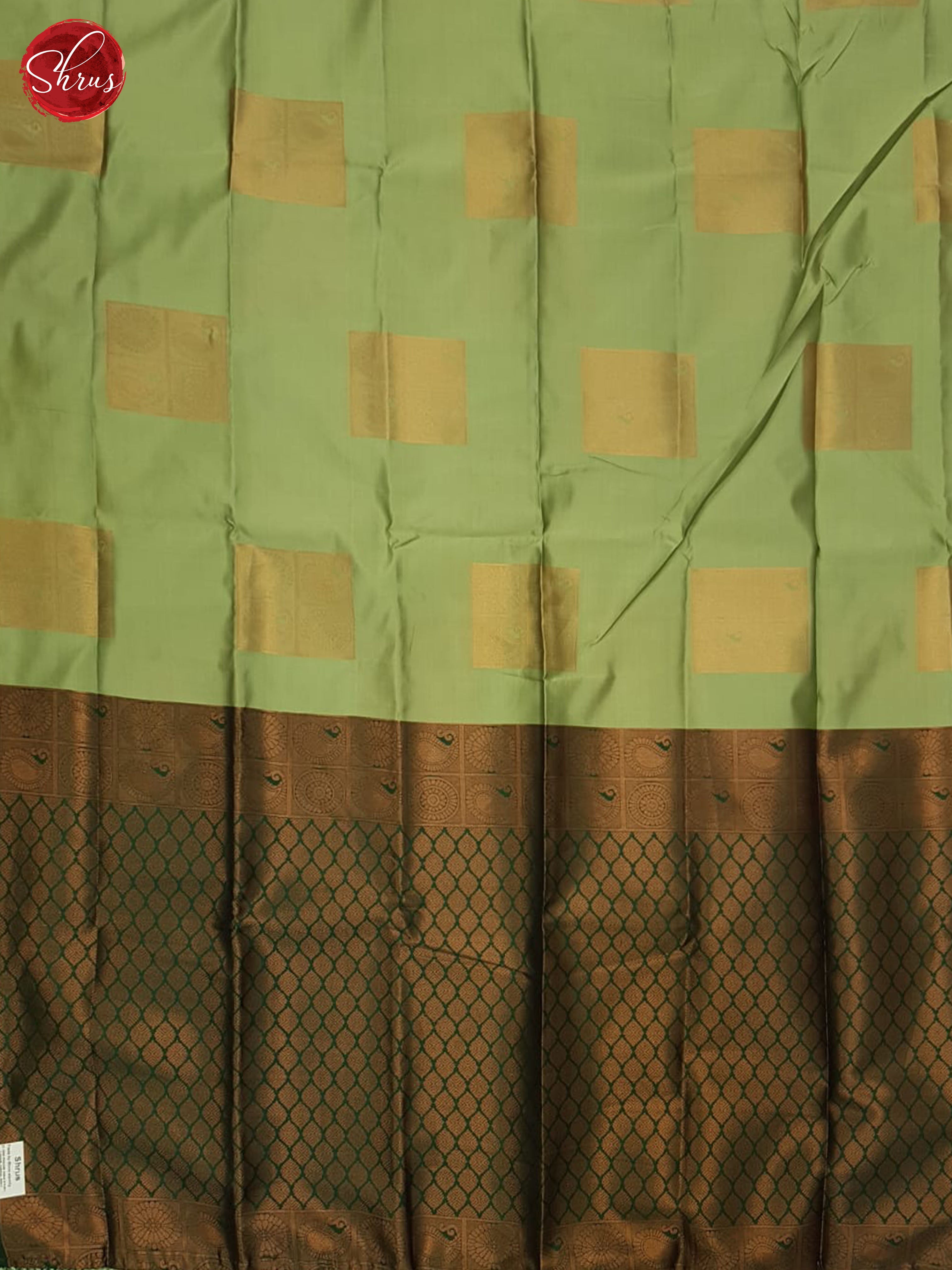 Pista Green & Green - Semi Softsilk Saree - Shop on ShrusEternity.com