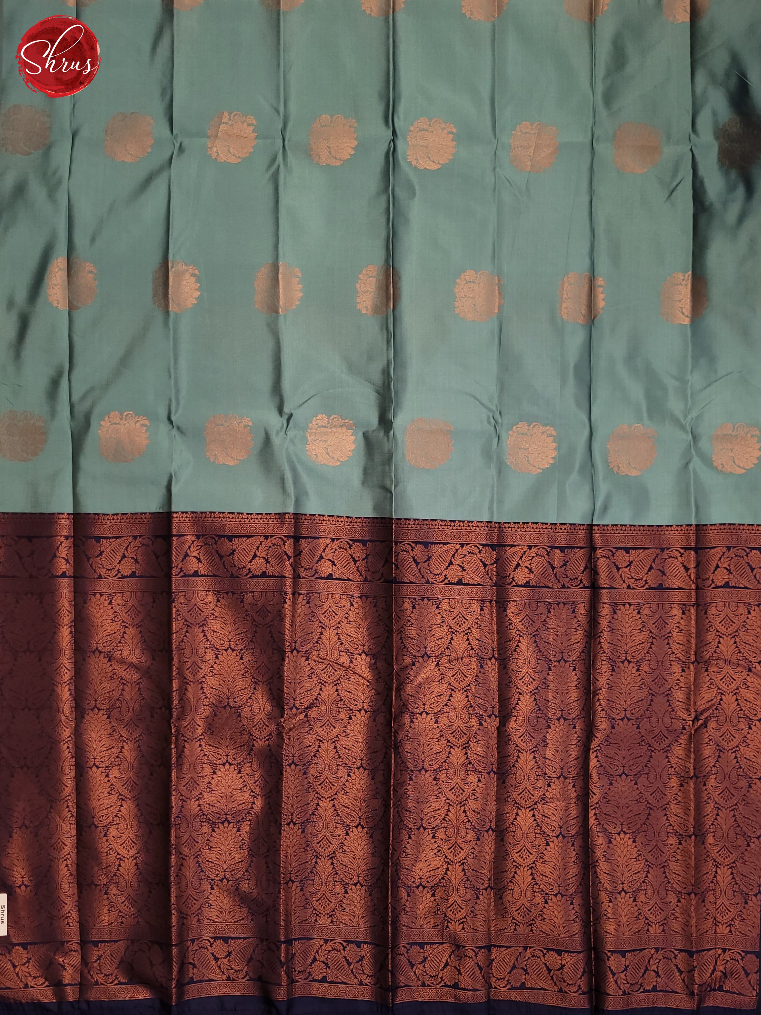 Light Blue & Blue - Semi Softsilk Saree - Shop on ShrusEternity.com