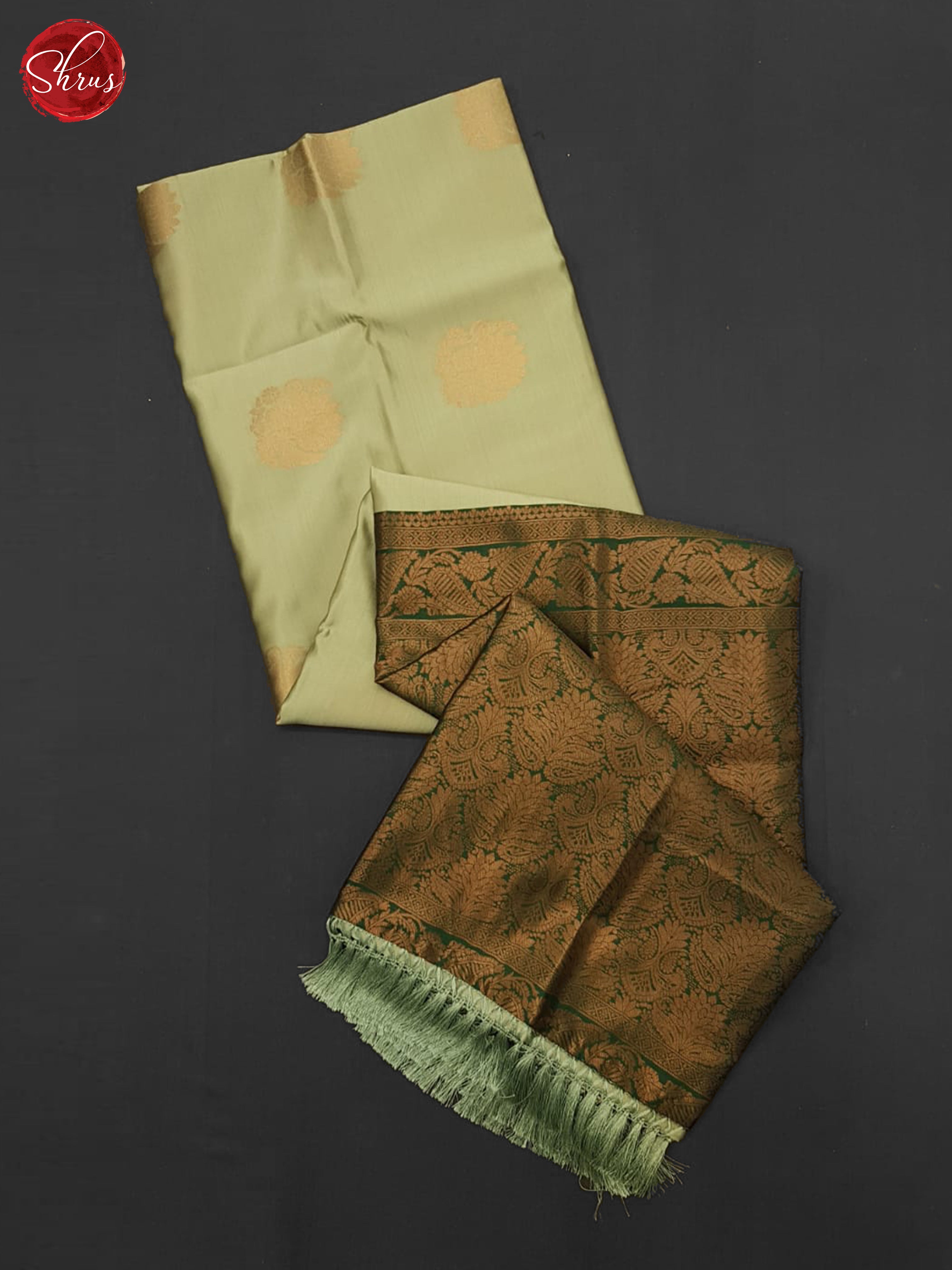 Elachi Green And Green- Semi Soft Silk saree - Shop on ShrusEternity.com