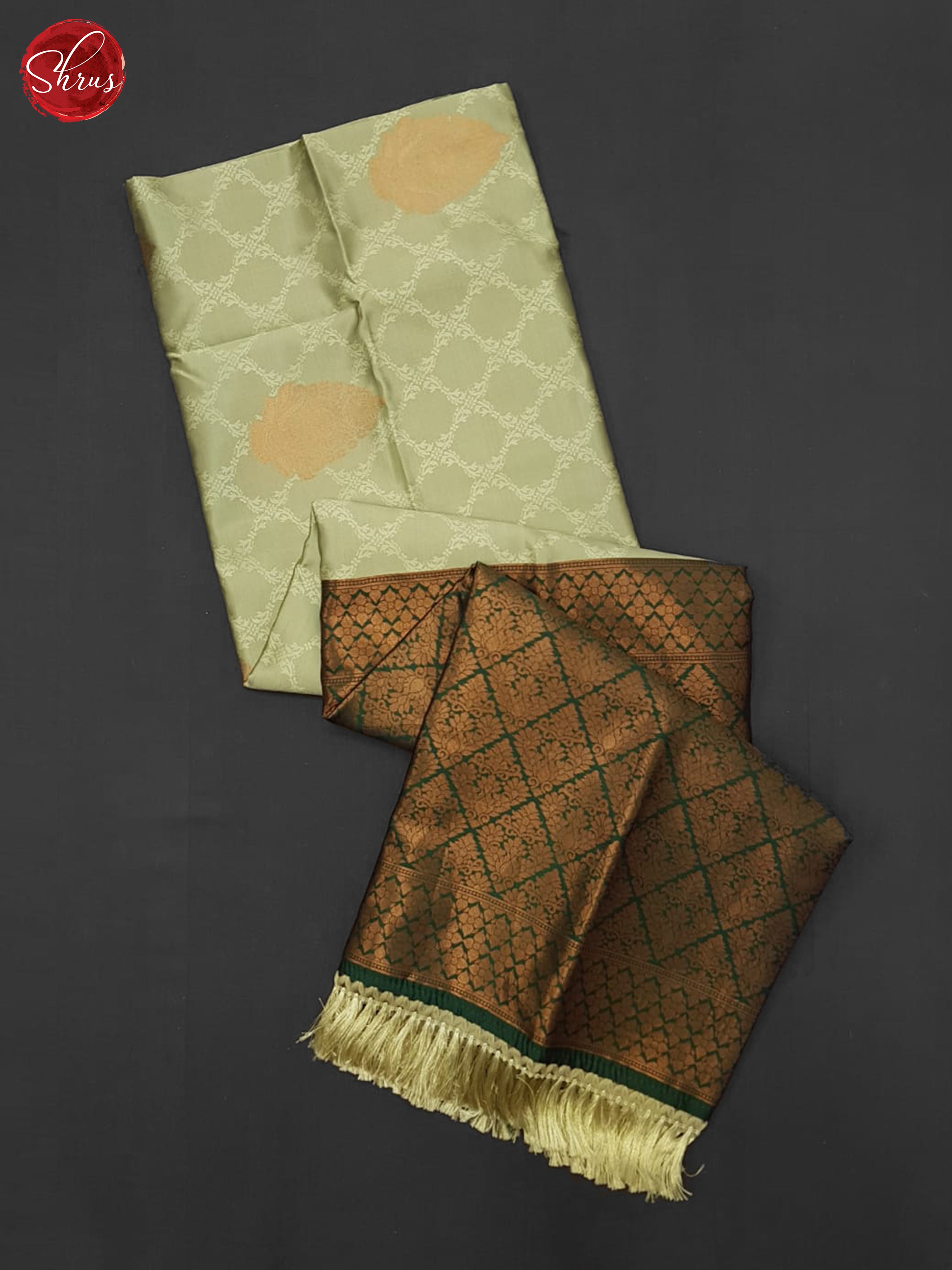 Grey And Green- Semi Soft Silk Saree - Shop on ShrusEternity.com