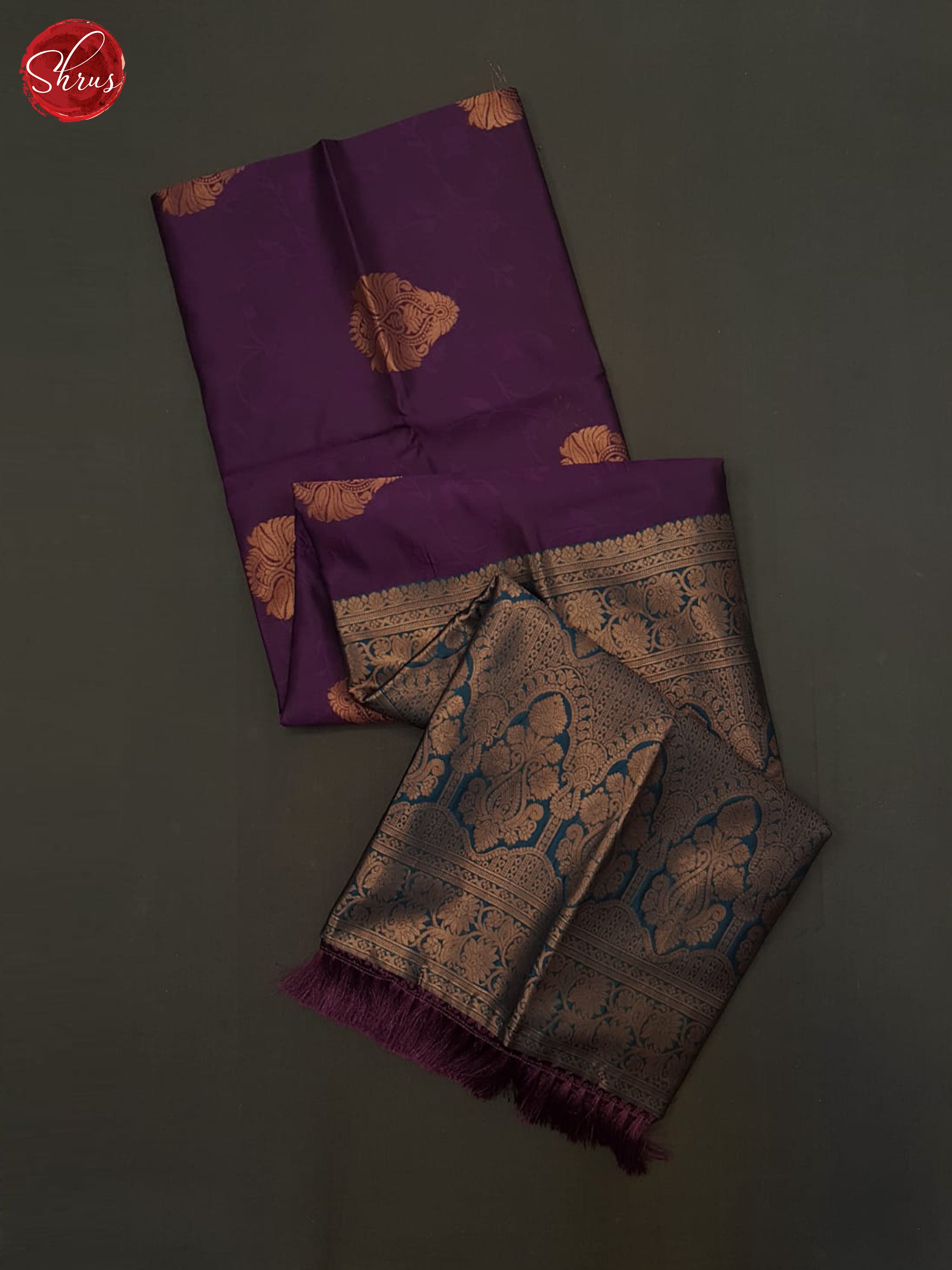 Purple And Blue- Semi Soft silk Saree - Shop on ShrusEternity.com