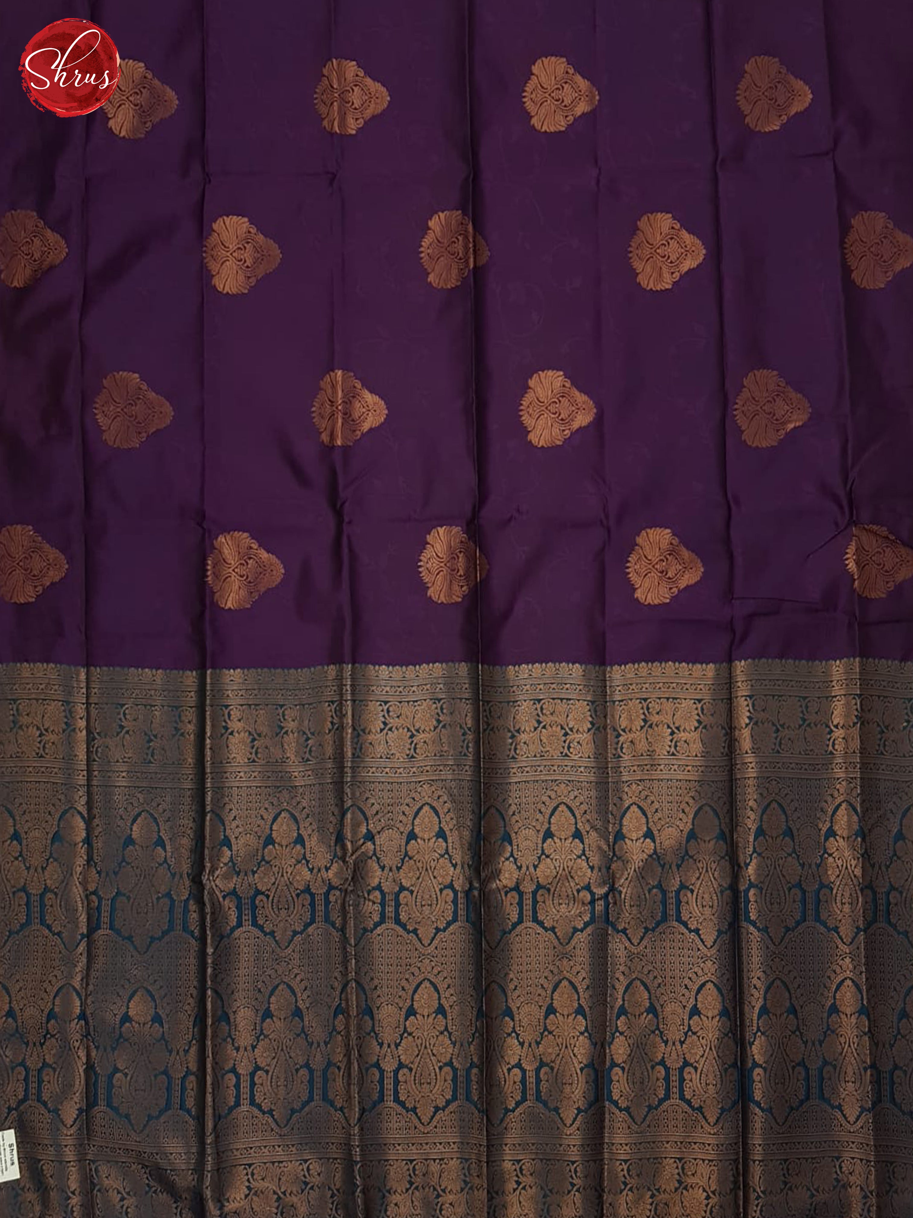 Purple And Blue- Semi Soft silk Saree - Shop on ShrusEternity.com