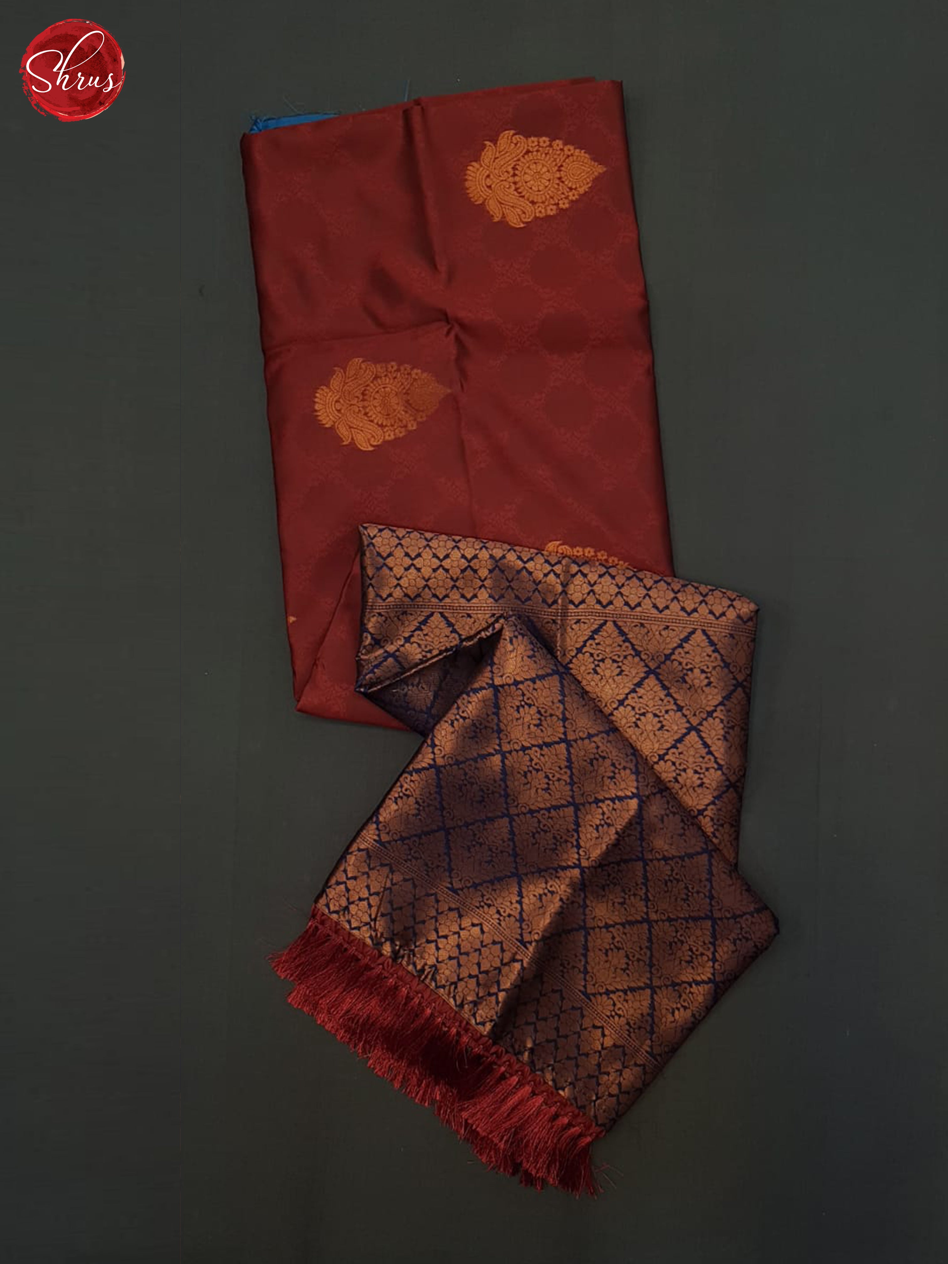 Arakku Maroon & Blue - Semi Softsilk Saree - Shop on ShrusEternity.com