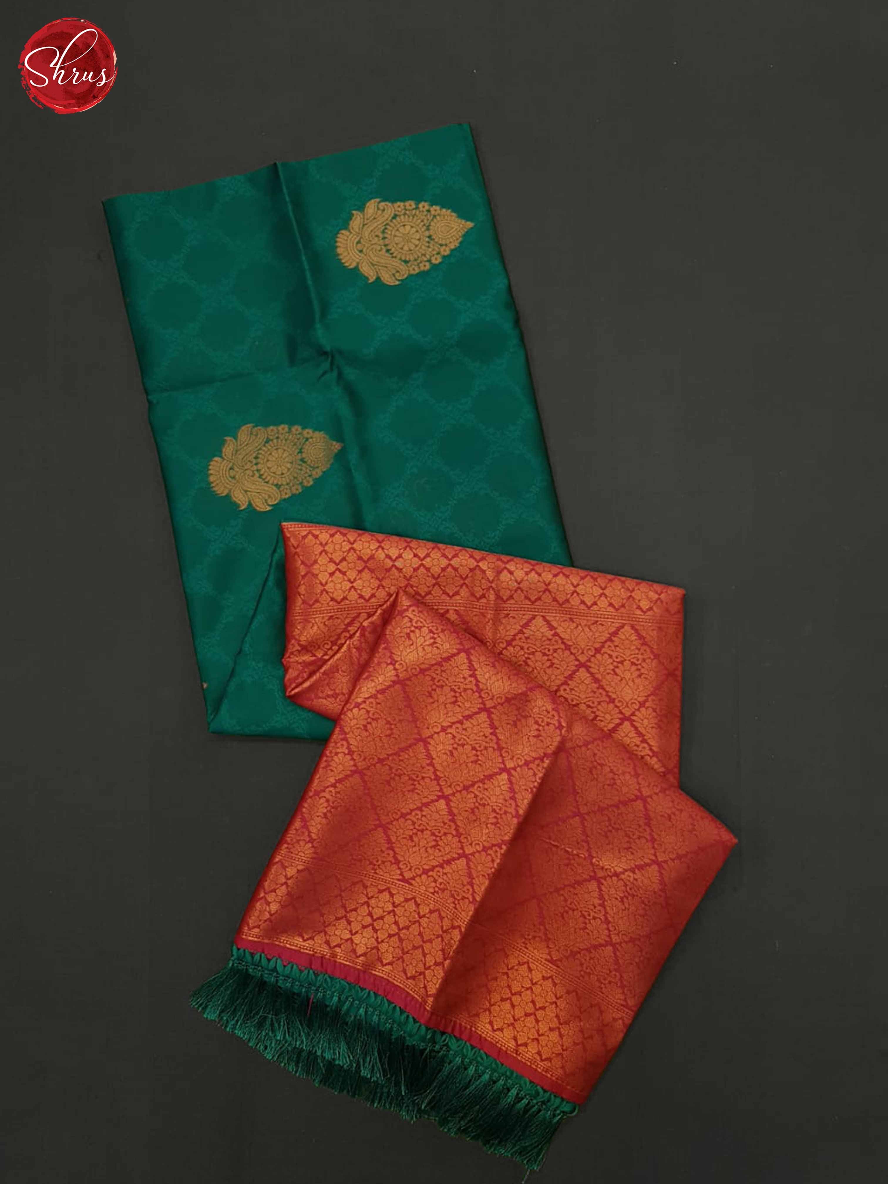 Green And Pink- Semi Soft Silk Saree - Shop on ShrusEternity.com