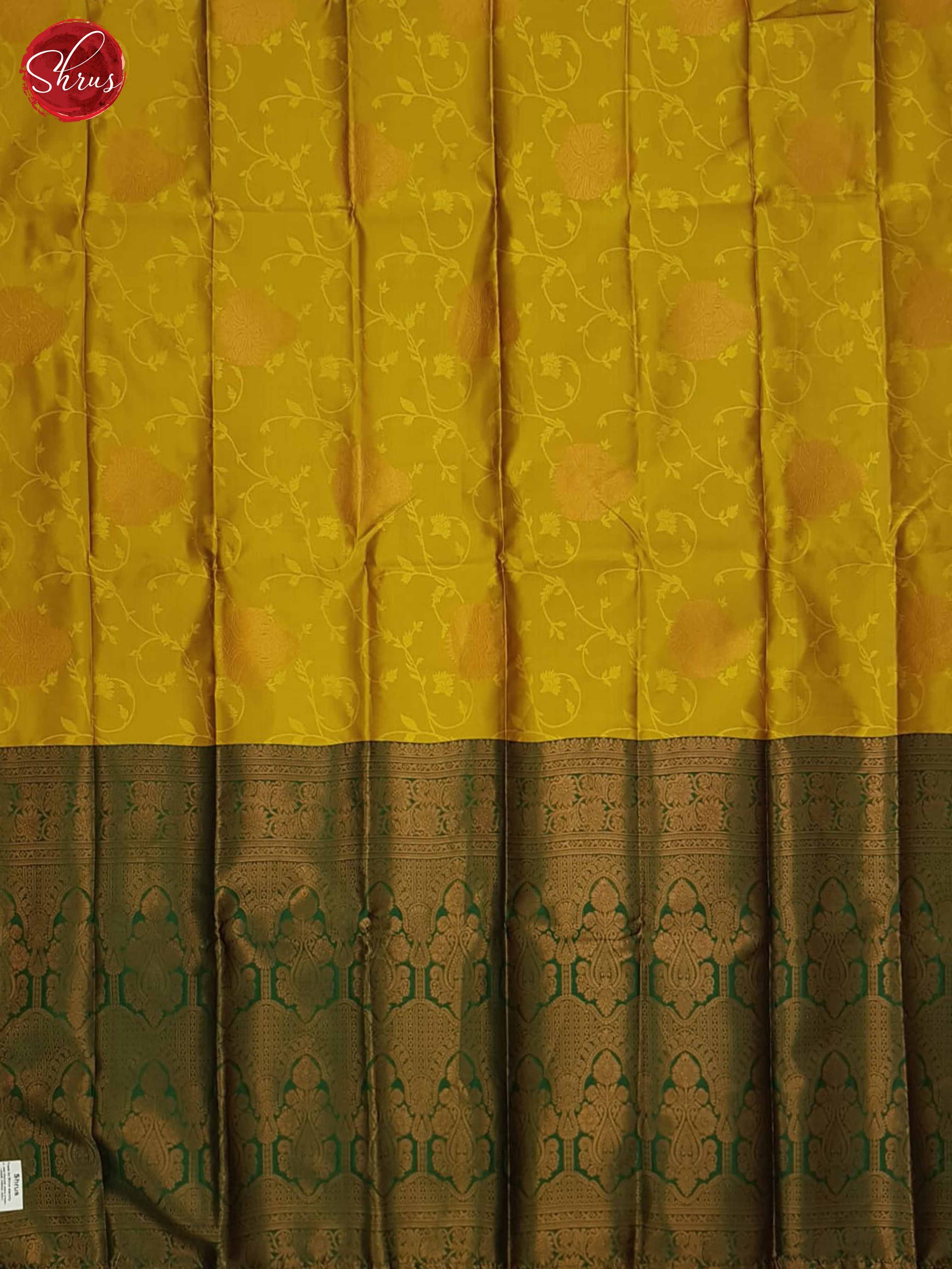 Mustard And Green - Semi Soft Silk Saree - Shop on ShrusEternity.com