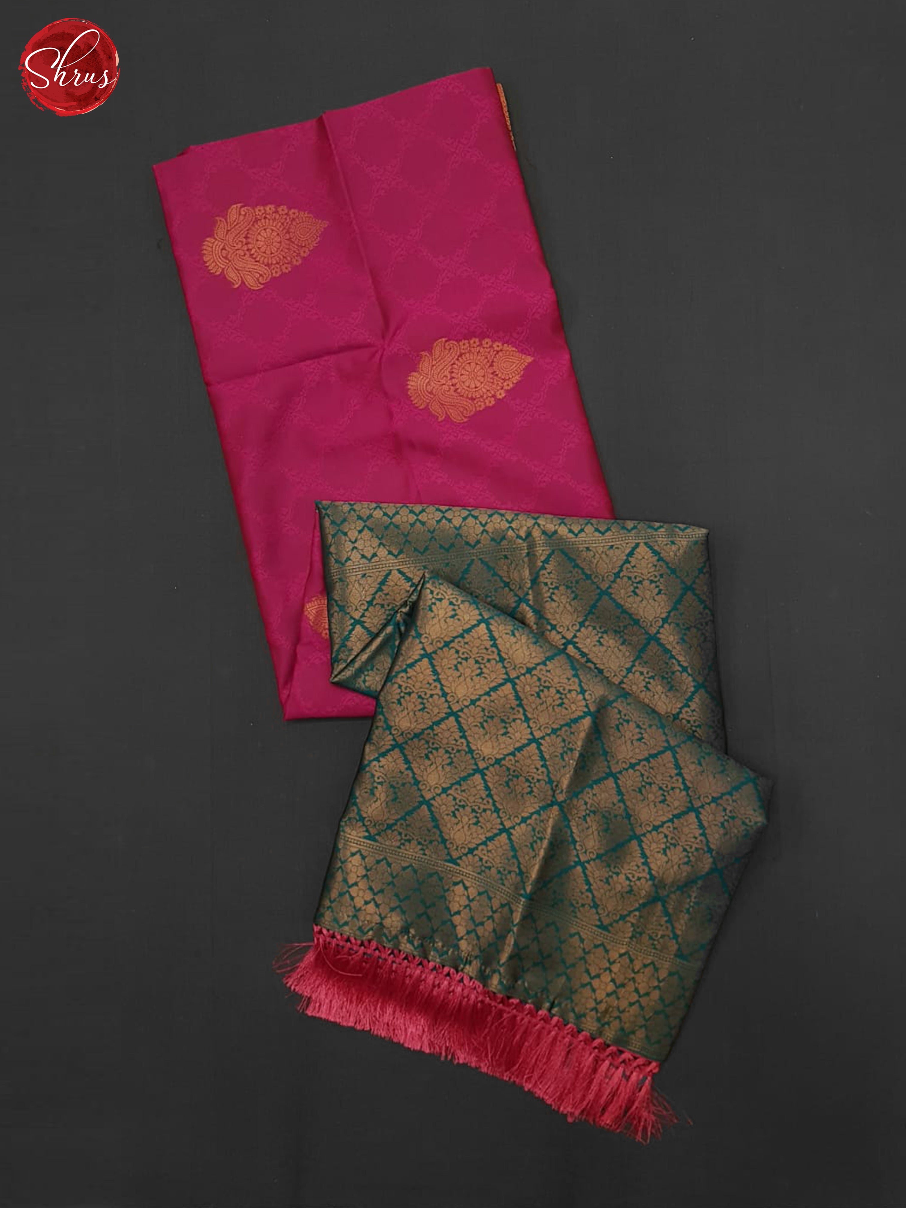 Pink And Green- Semi SOft Silk Saree - Shop on ShrusEternity.com