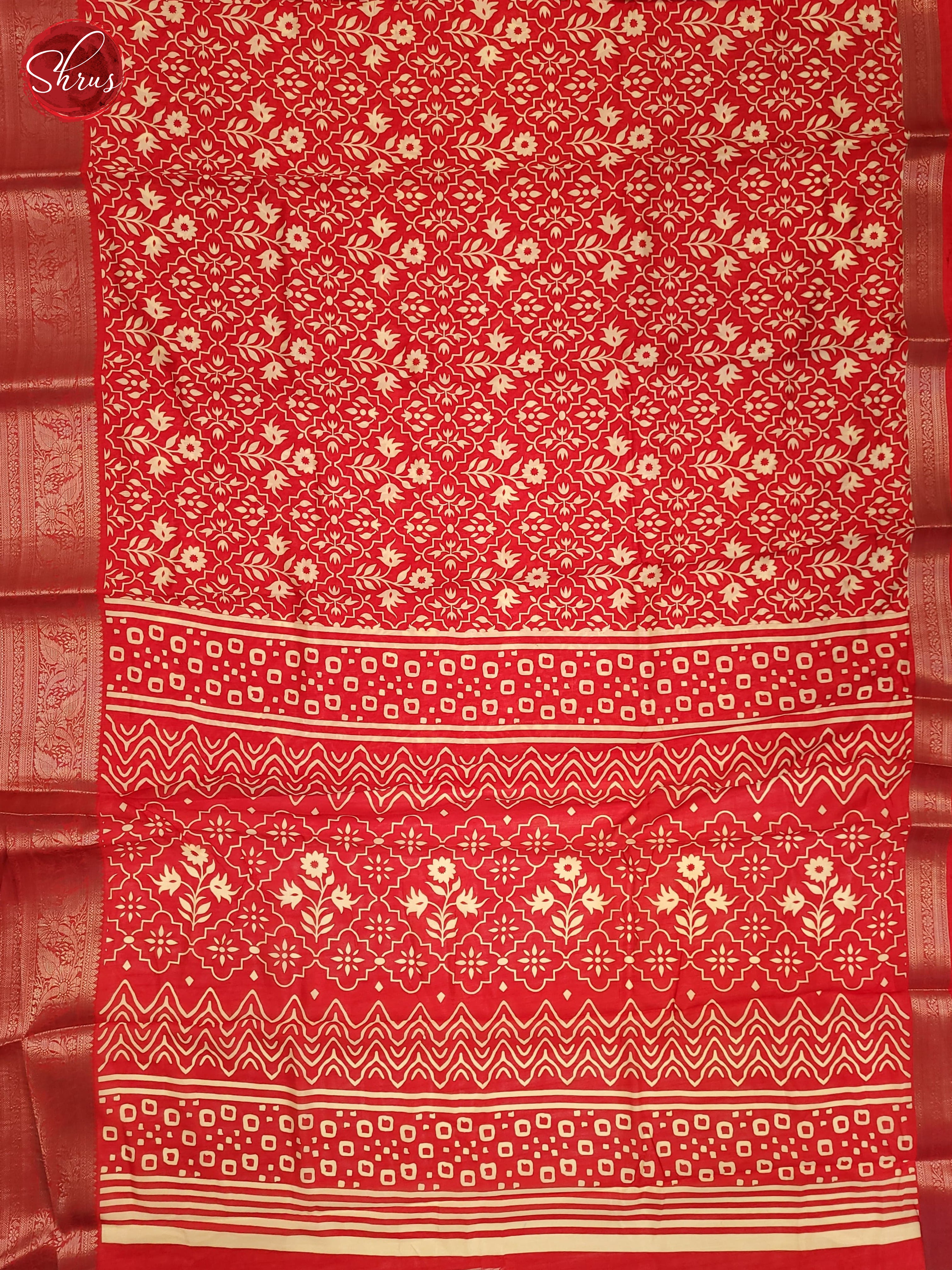 Red(Single Tone)- Semi Crepe Saree - Shop on ShrusEternity.com