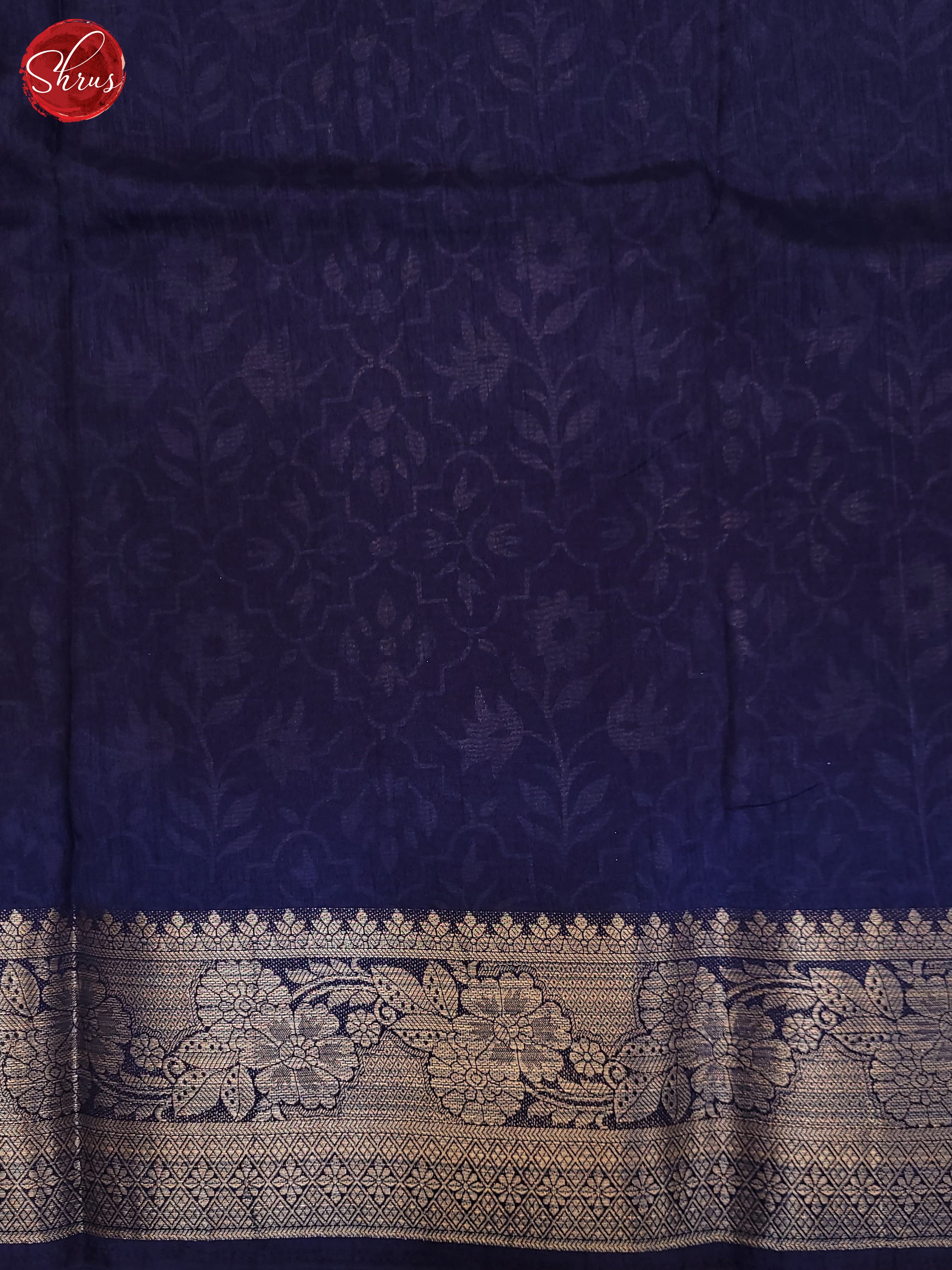 Navy Blue(Single Tone) - Semi Crepe Saree - Shop on ShrusEternity.com