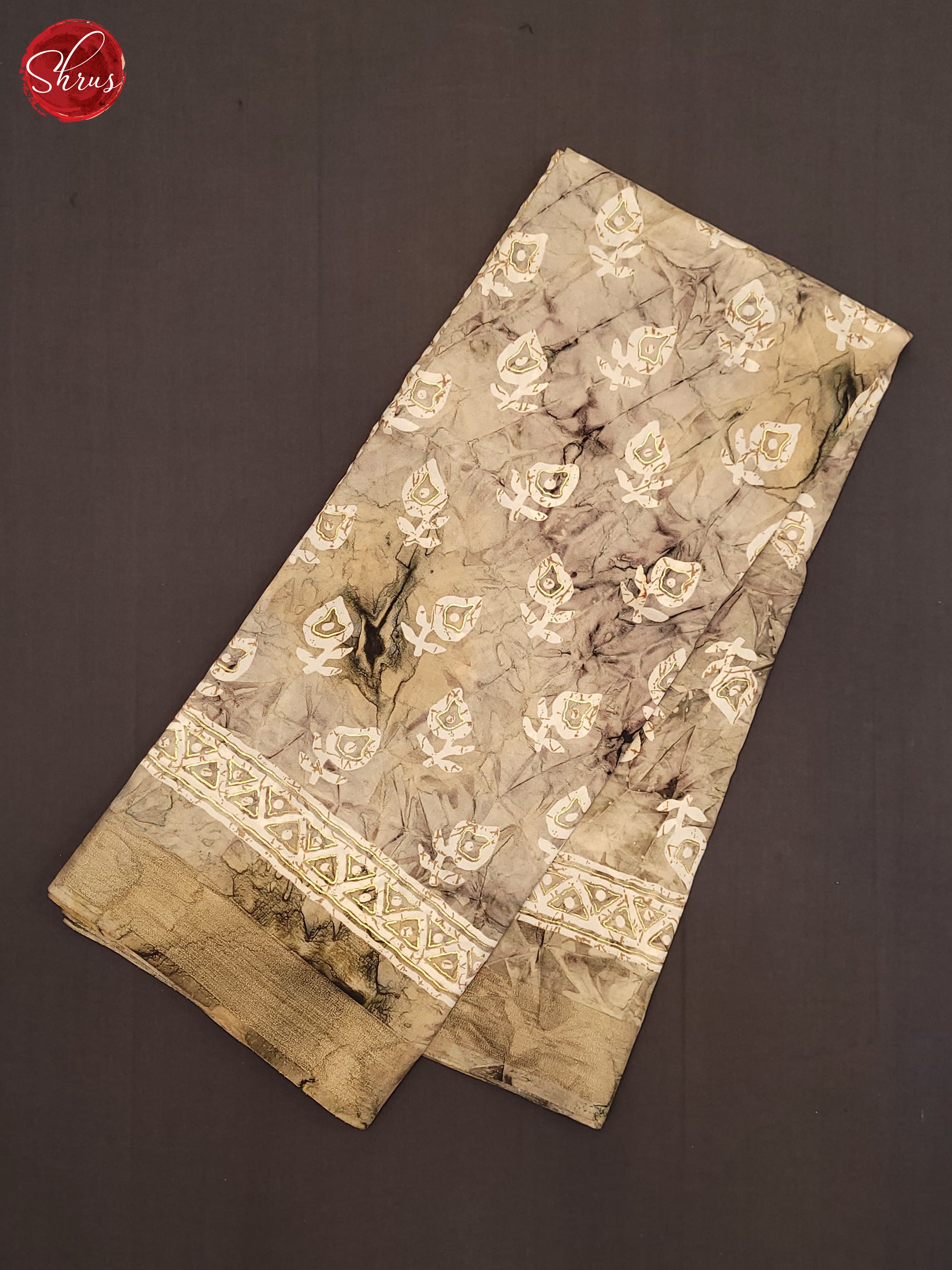 Grey(Single Tone) - Semi Crepe Saree - Shop on ShrusEternity.com