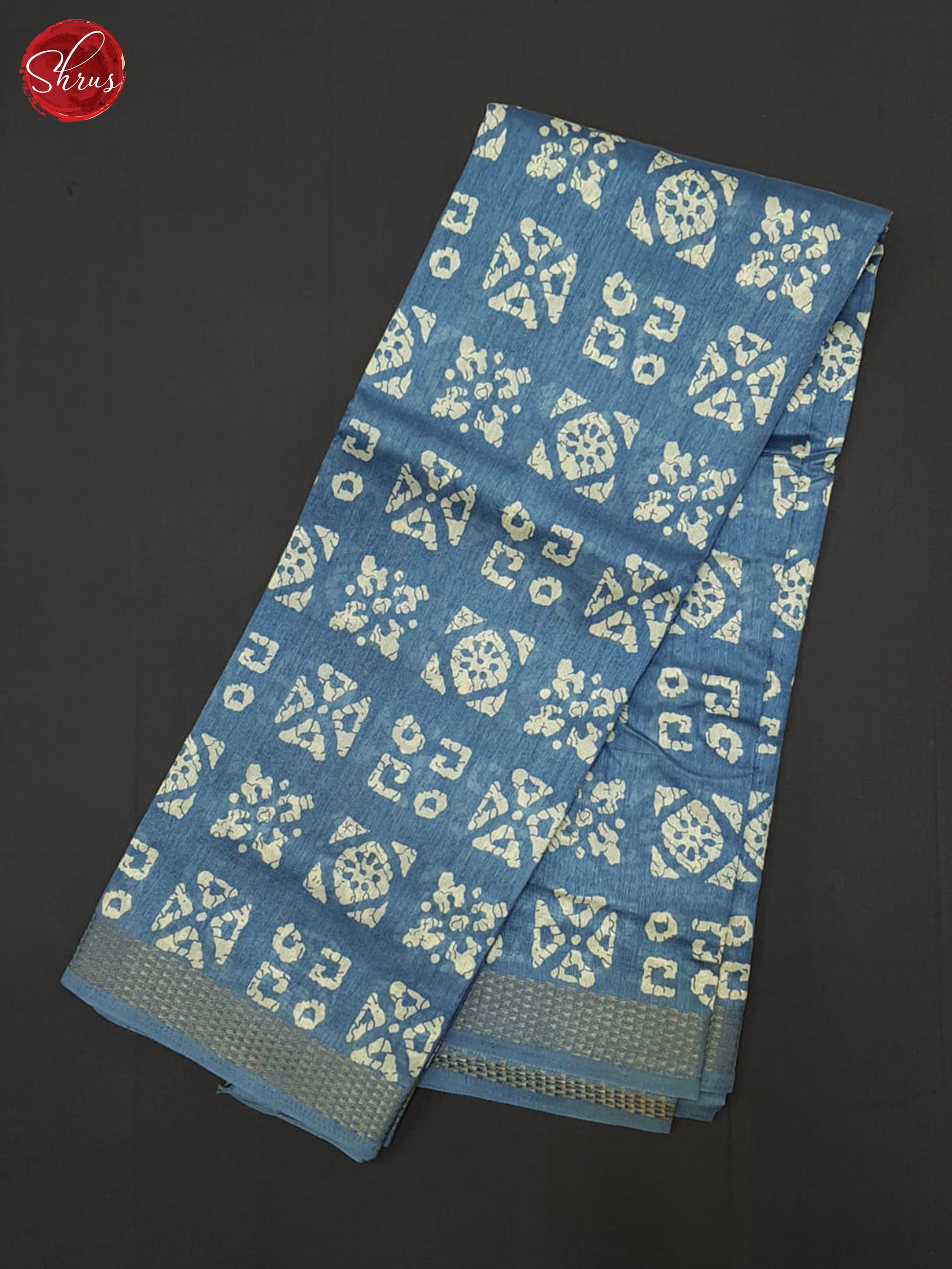 Blue(Single Tone)- Semi Matka Saree - Shop on ShrusEternity.com