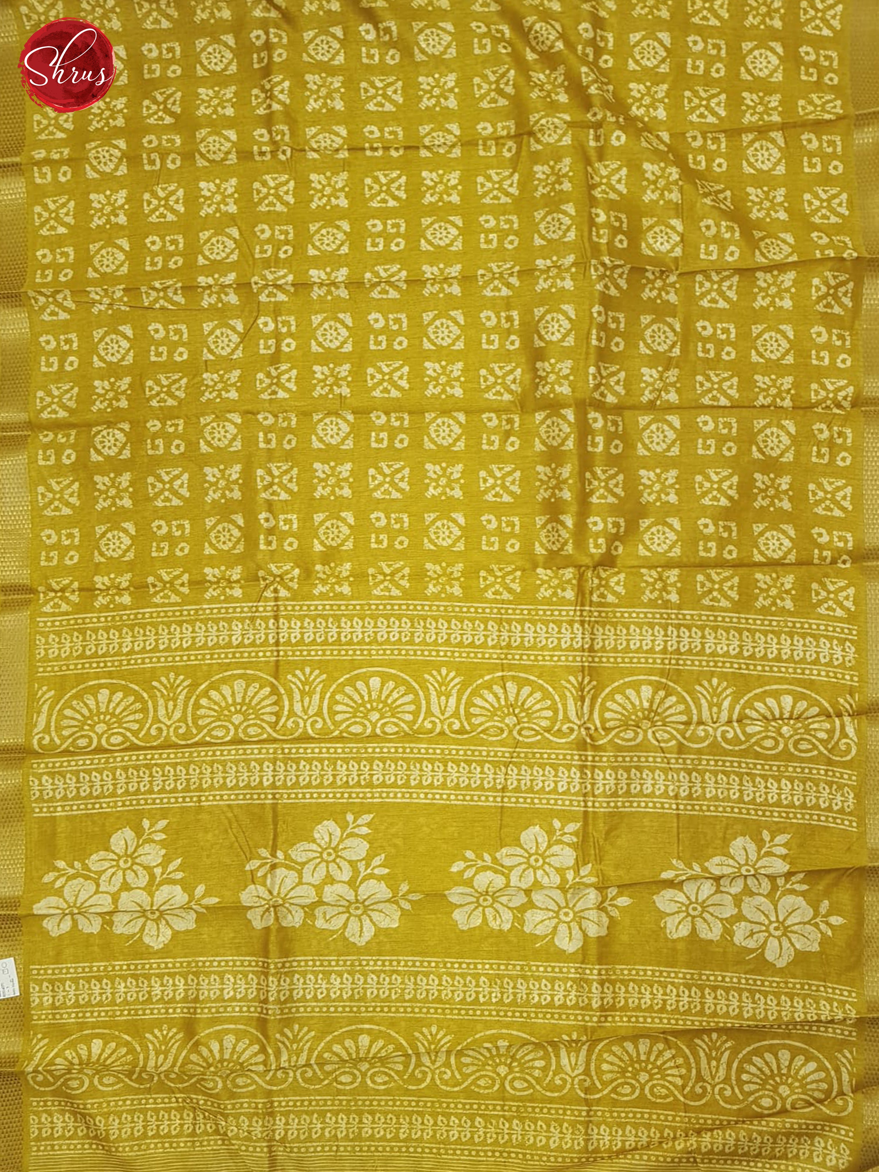 Mustard(Single tone)- Semi Matka Saree - Shop on ShrusEternity.com