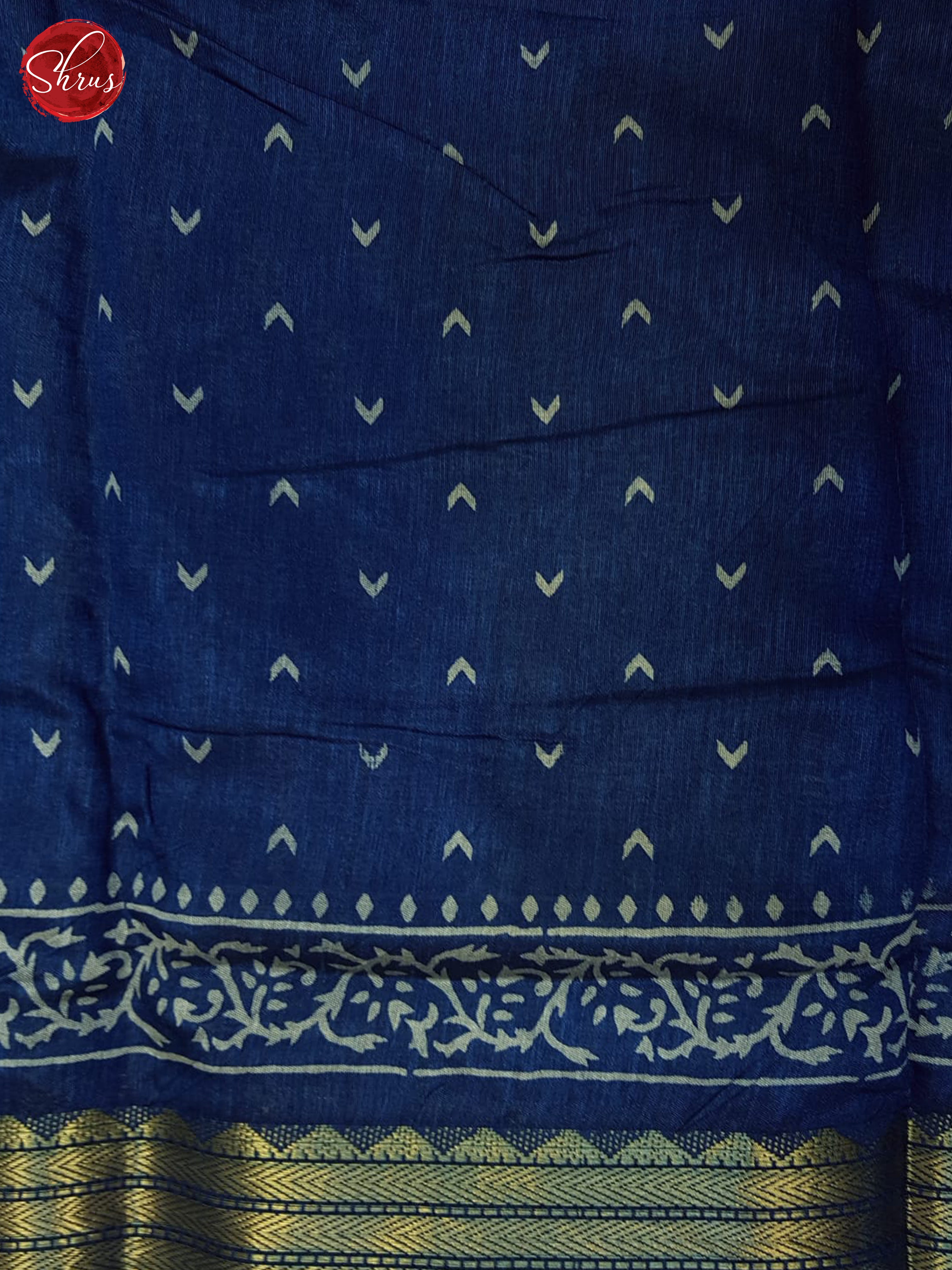 Blue(Single Tone) - Semi Matka Saree - Shop on ShrusEternity.com