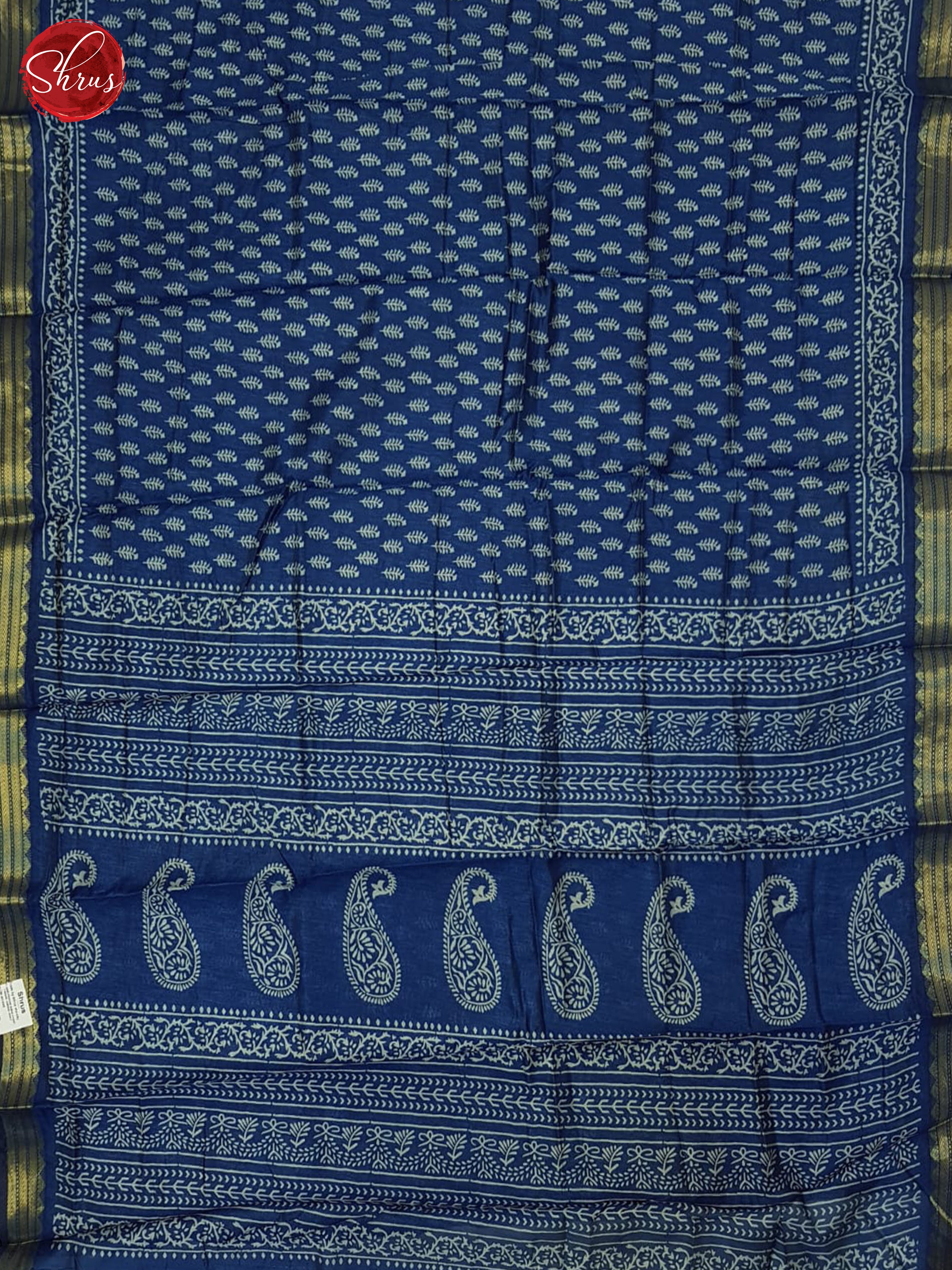 Blue(Single Tone) - Semi Matka Saree - Shop on ShrusEternity.com