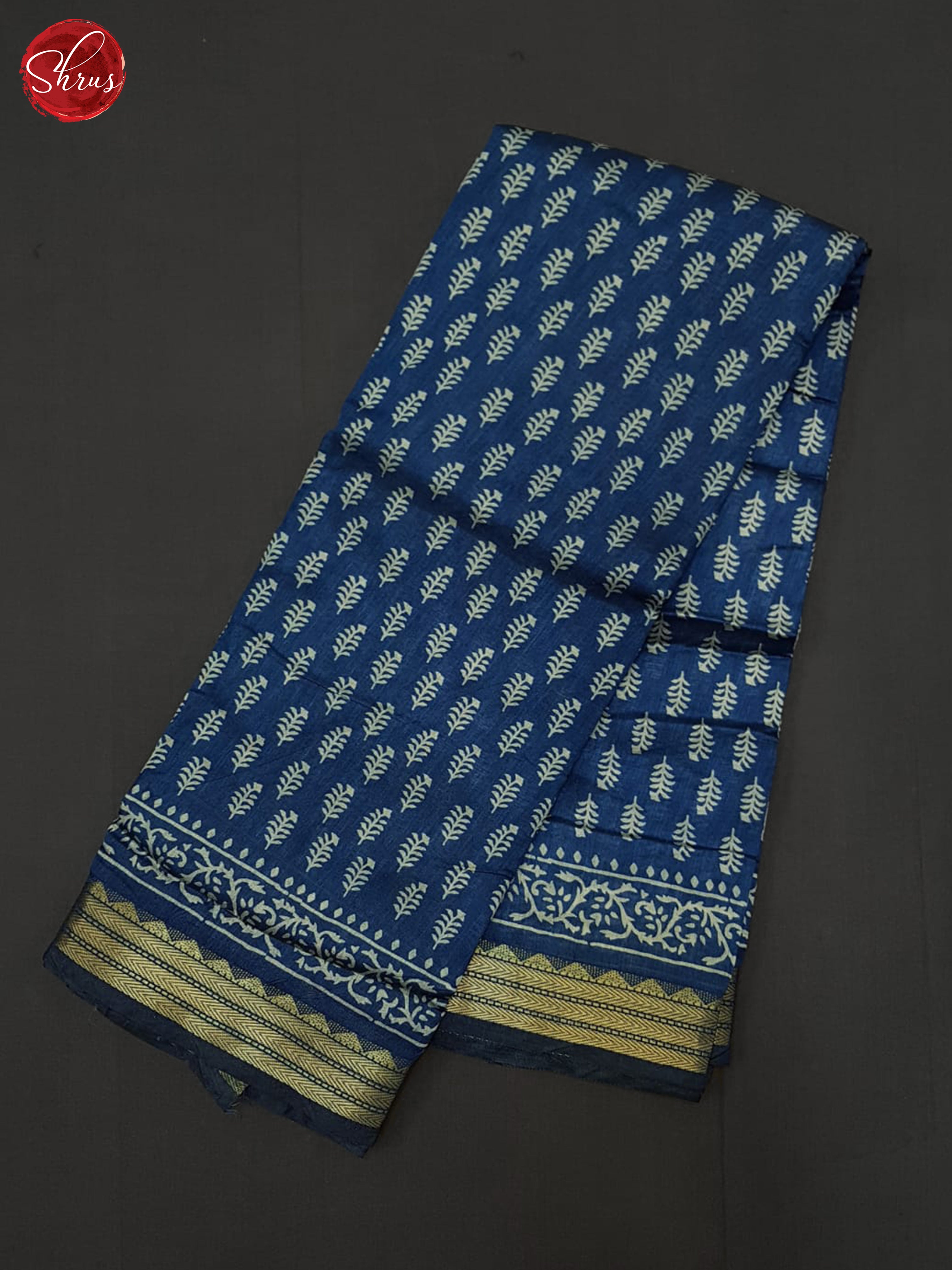 Blue(Single Tone) - Semi Matka Saree - Shop on ShrusEternity.com