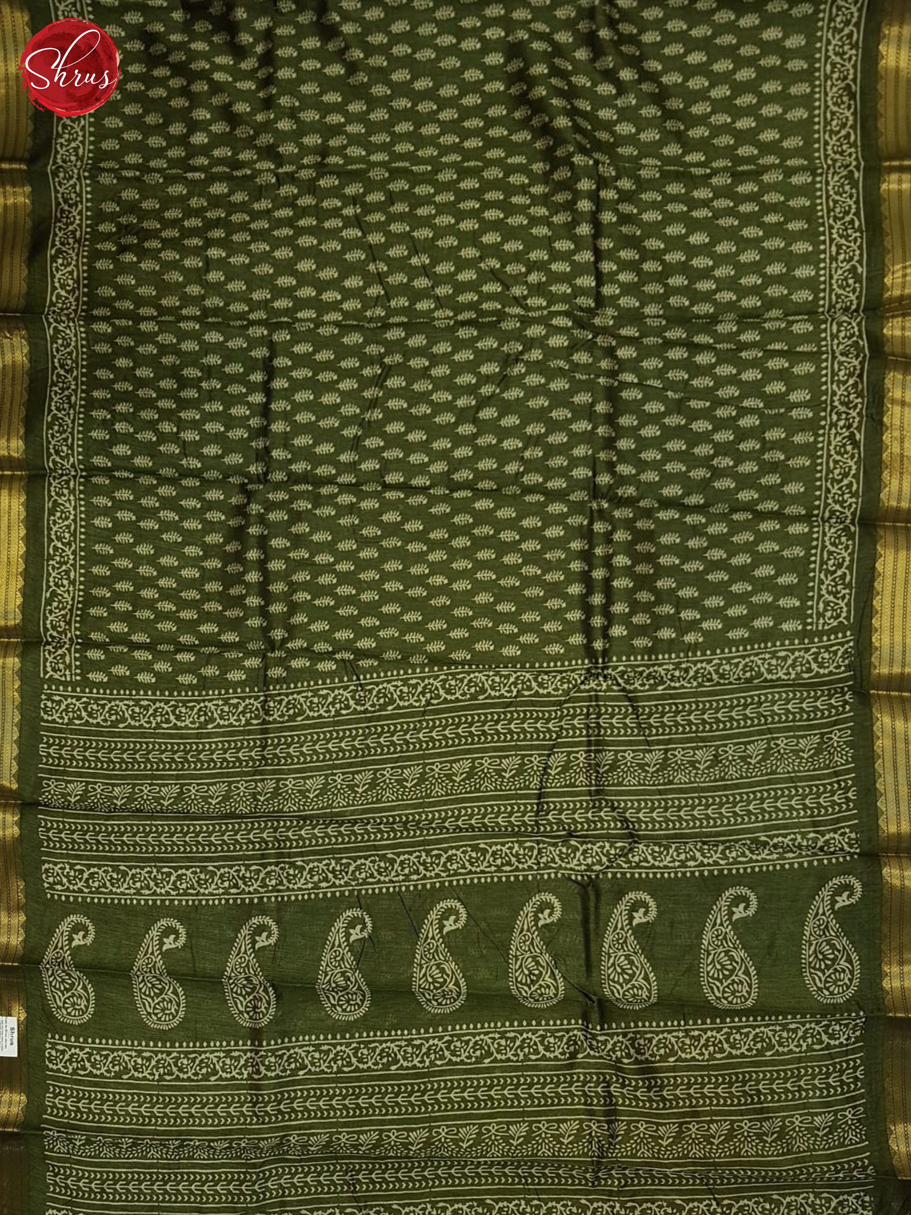 Green(Single Tone) - Semi Matka Saree - Shop on ShrusEternity.com