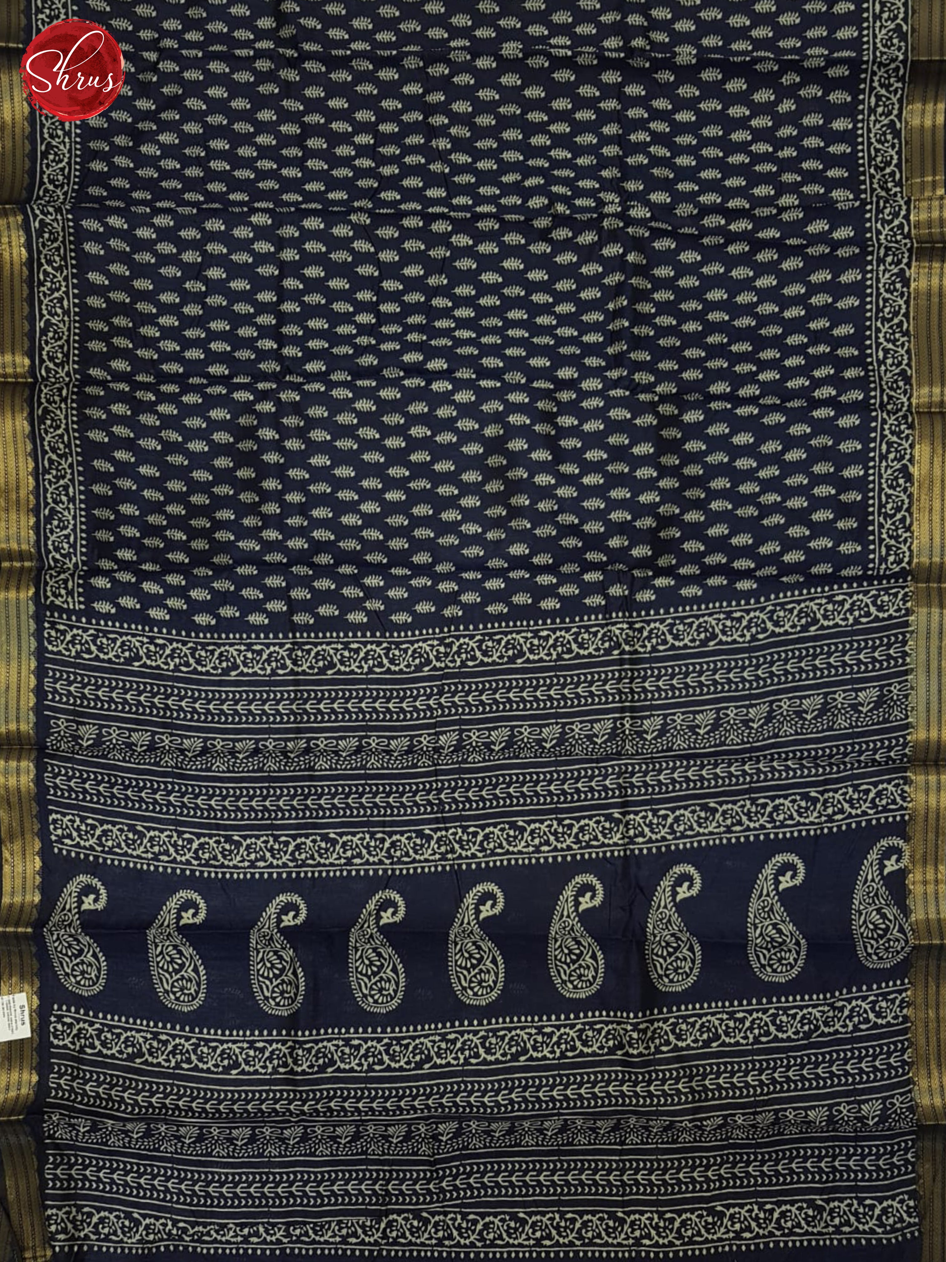 Blue(Single Tone)- Semi Matka Saree - Shop on ShrusEternity.com