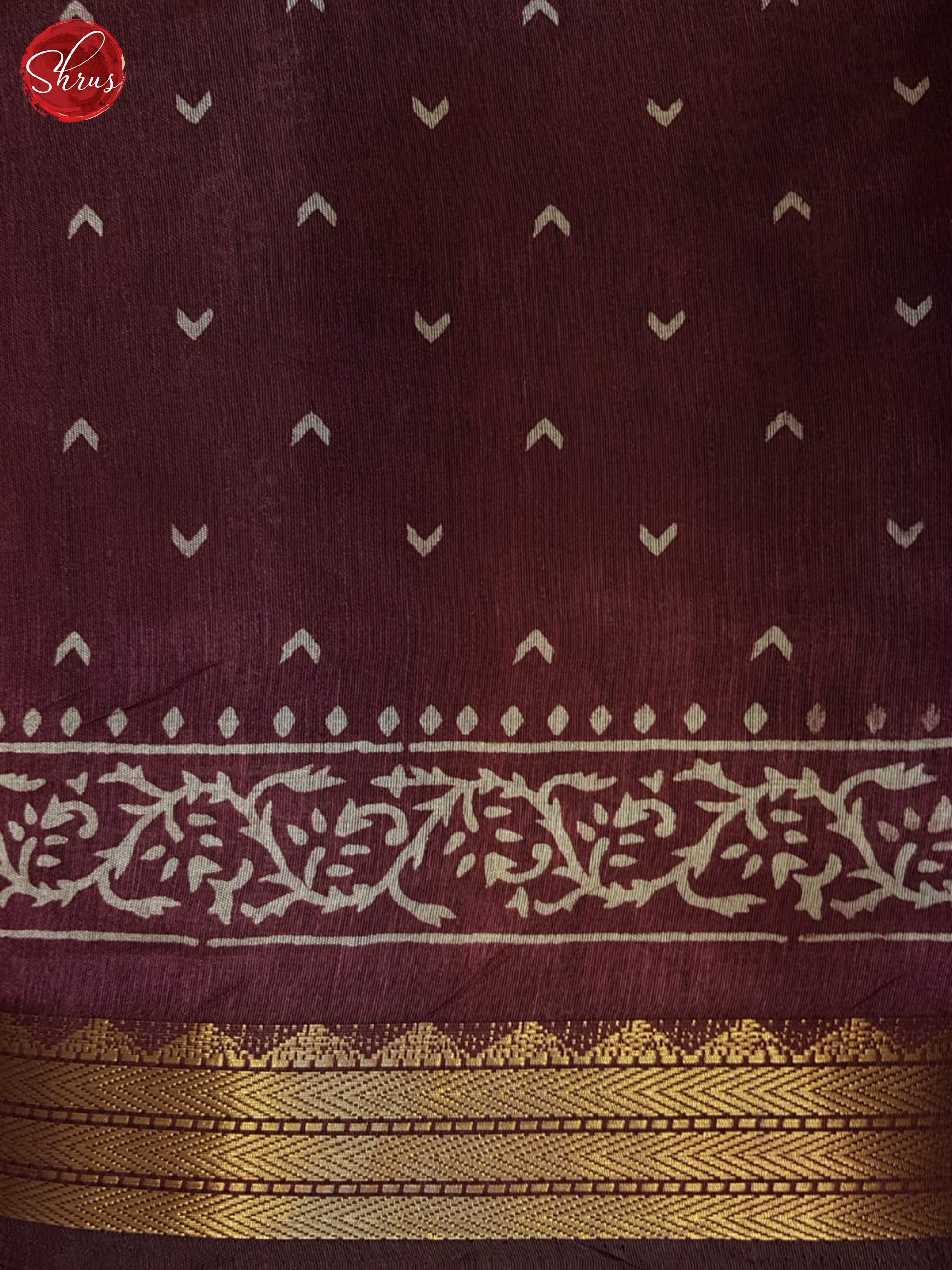 Deep Wine(Single Tone) - Semi Matka Saree - Shop on ShrusEternity.com