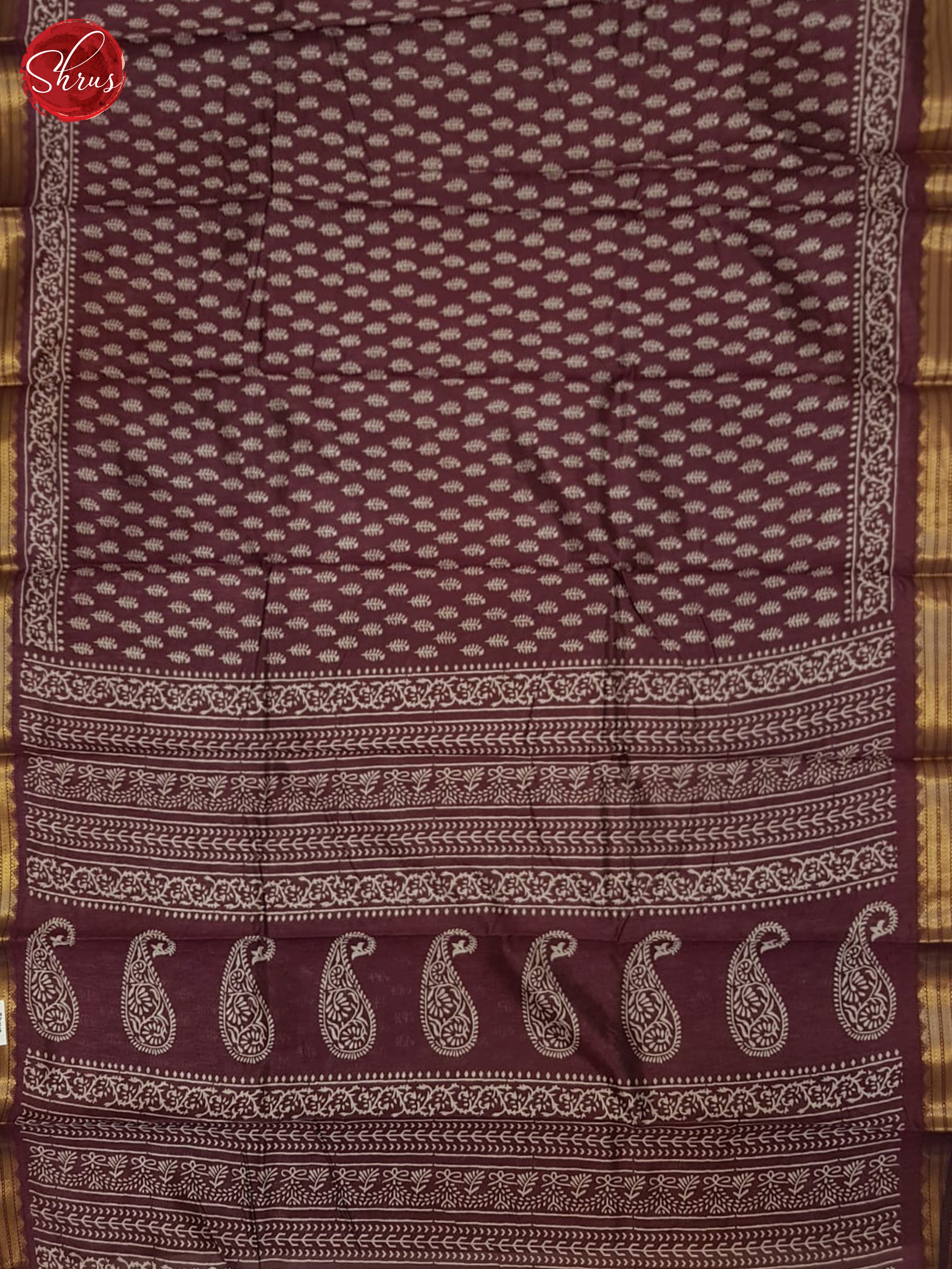 Deep Wine(Single Tone) - Semi Matka Saree - Shop on ShrusEternity.com