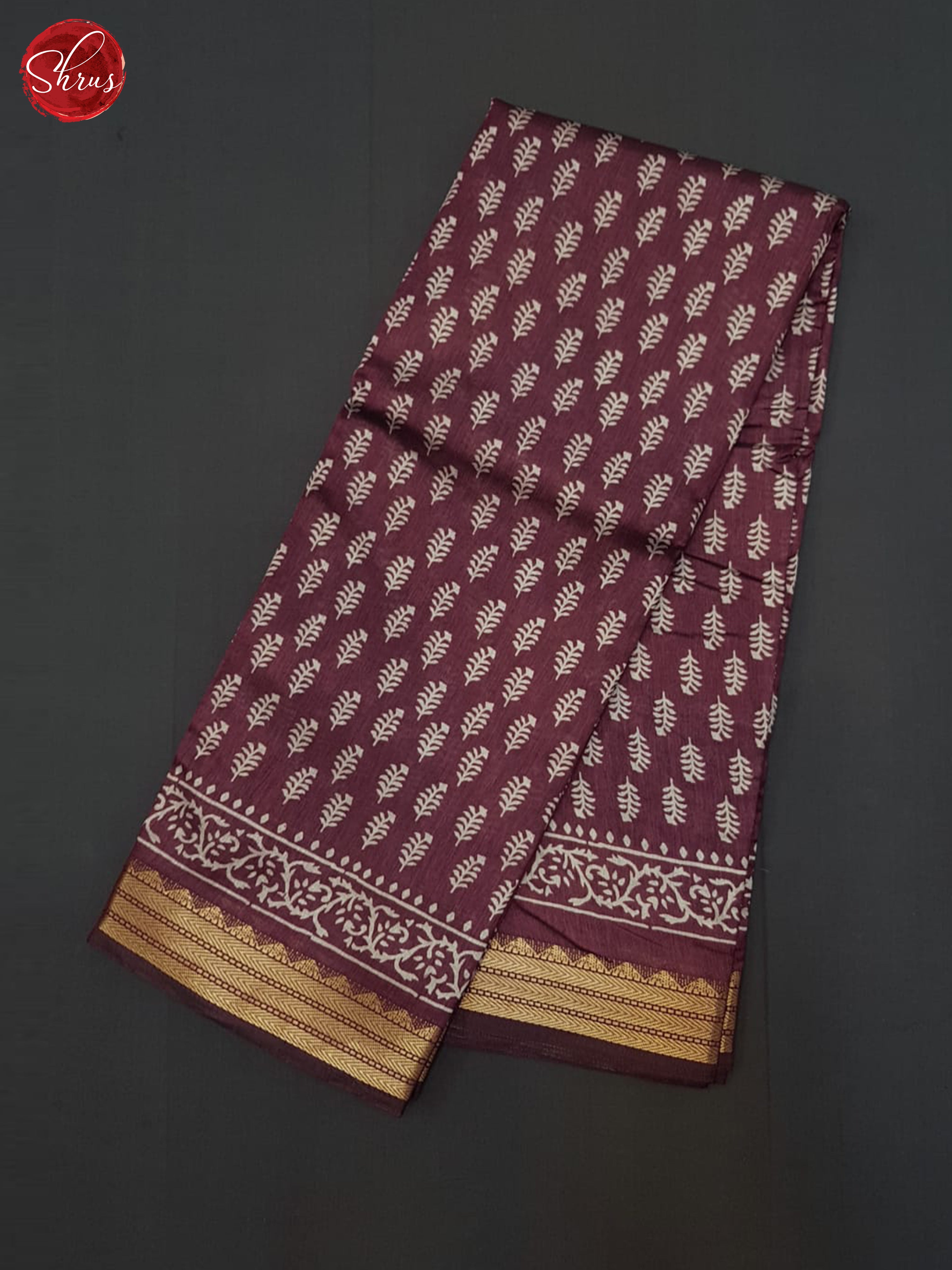 Deep Wine(Single Tone) - Semi Matka Saree - Shop on ShrusEternity.com