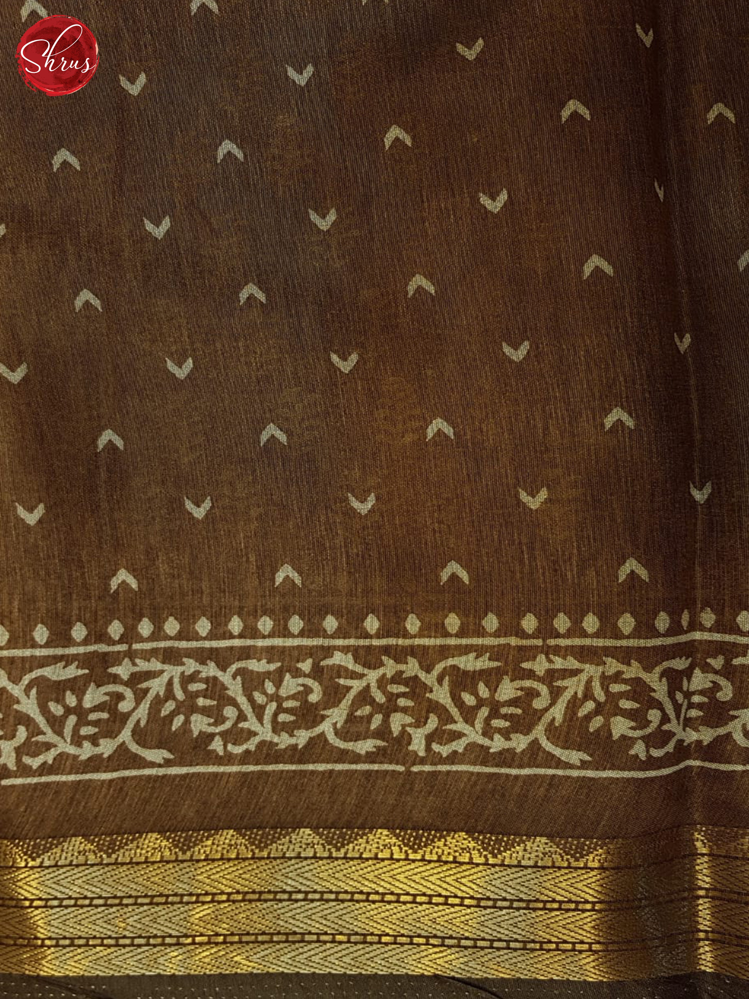 Brown(single Tone) - Semi Matka Saree - Shop on ShrusEternity.com