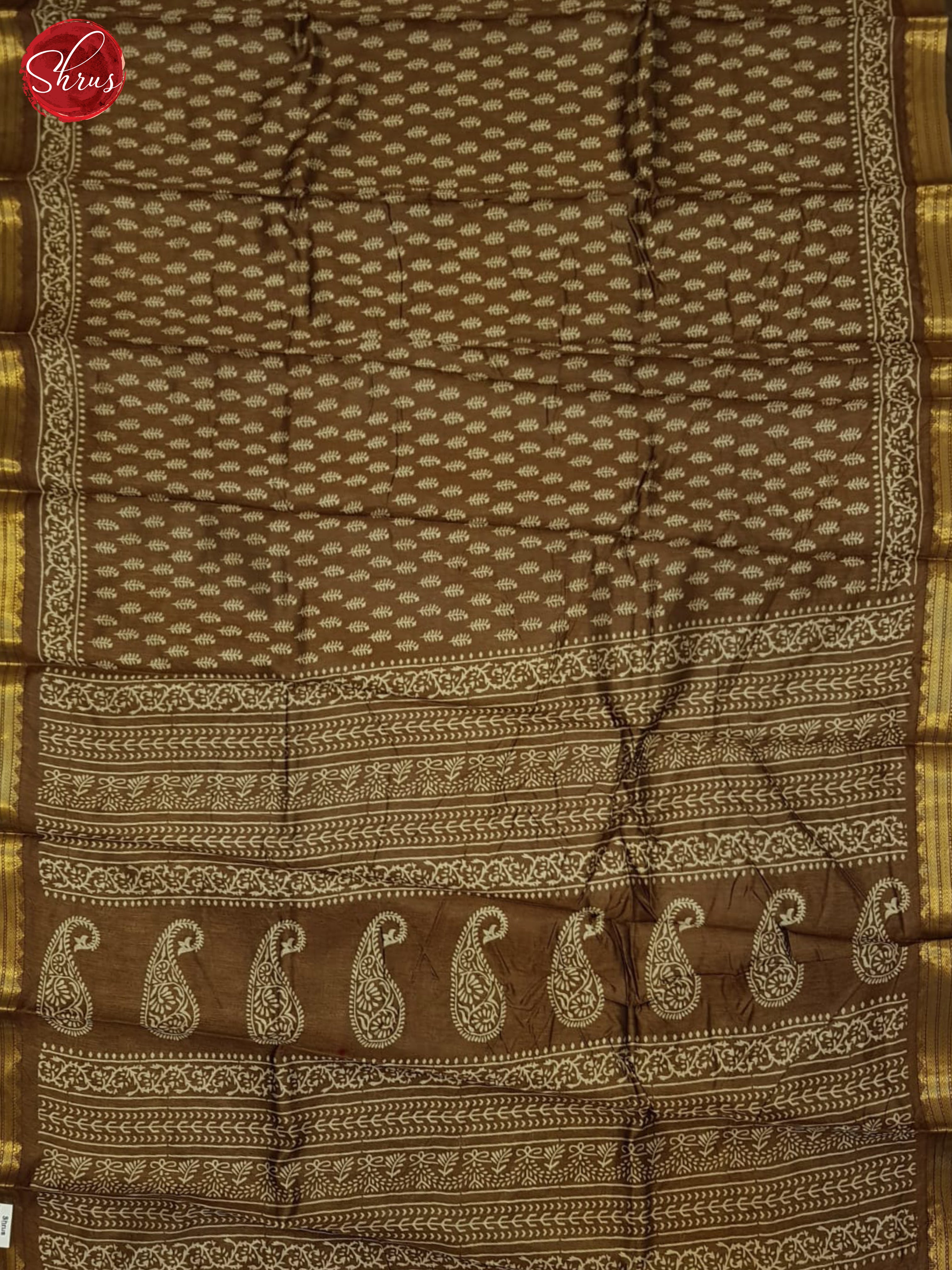 Brown(single Tone) - Semi Matka Saree - Shop on ShrusEternity.com