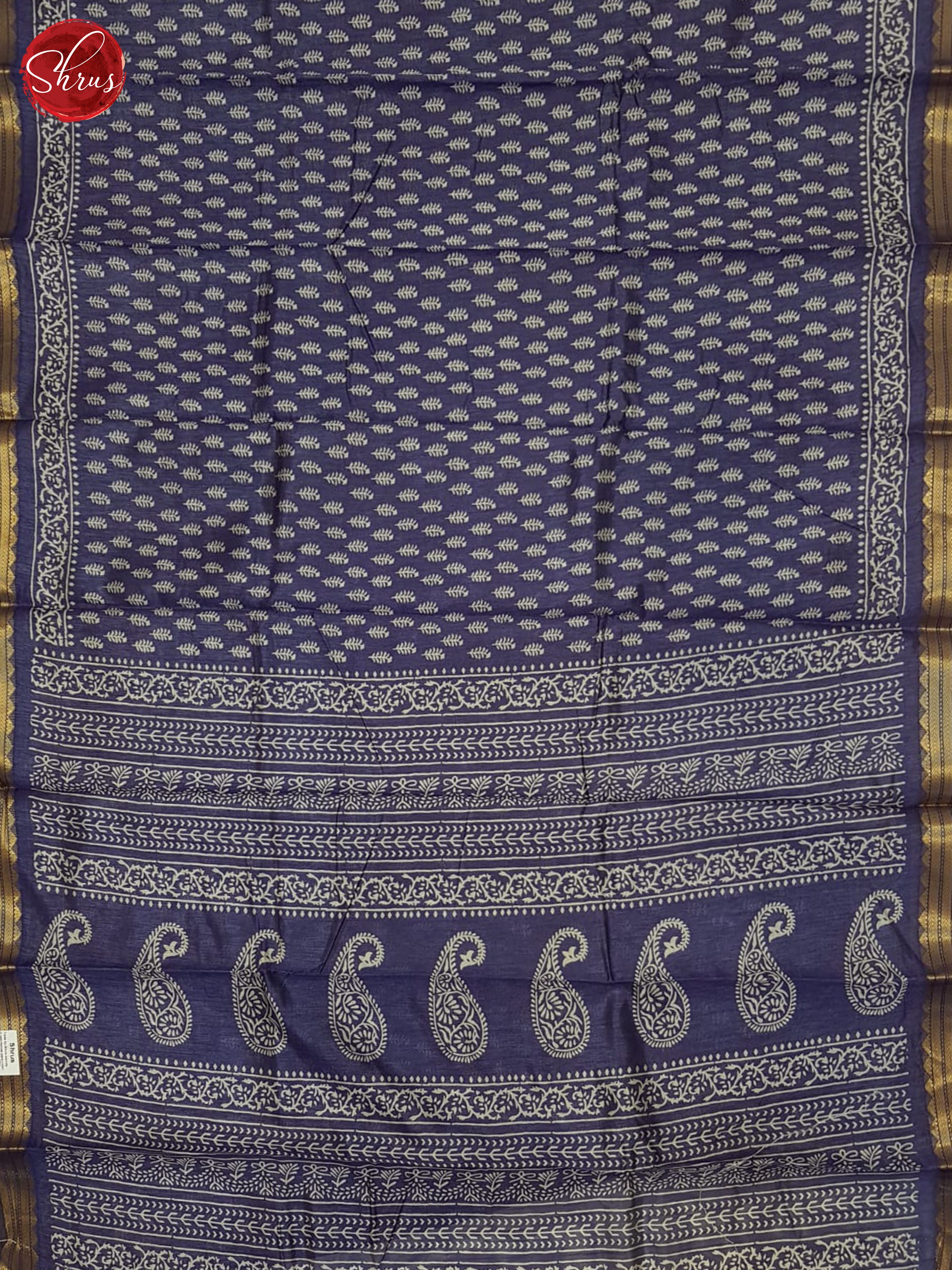 Blue(Single Tone) - Semi Matka Saree - Shop on ShrusEternity.com