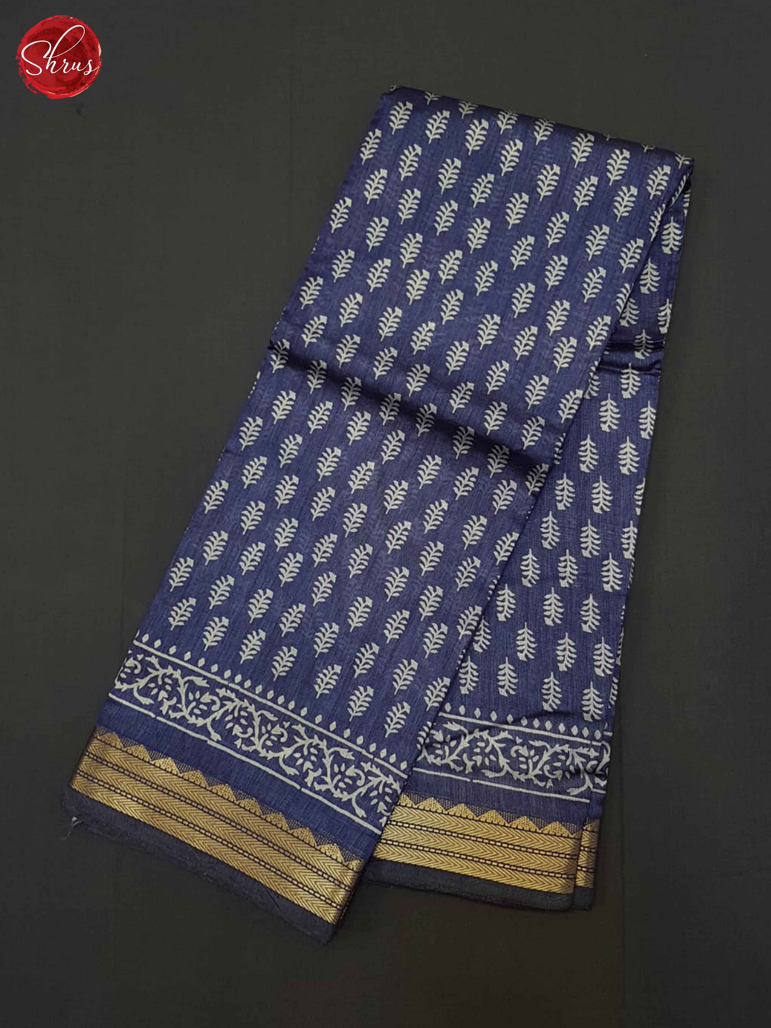 Blue(Single Tone) - Semi Matka Saree - Shop on ShrusEternity.com