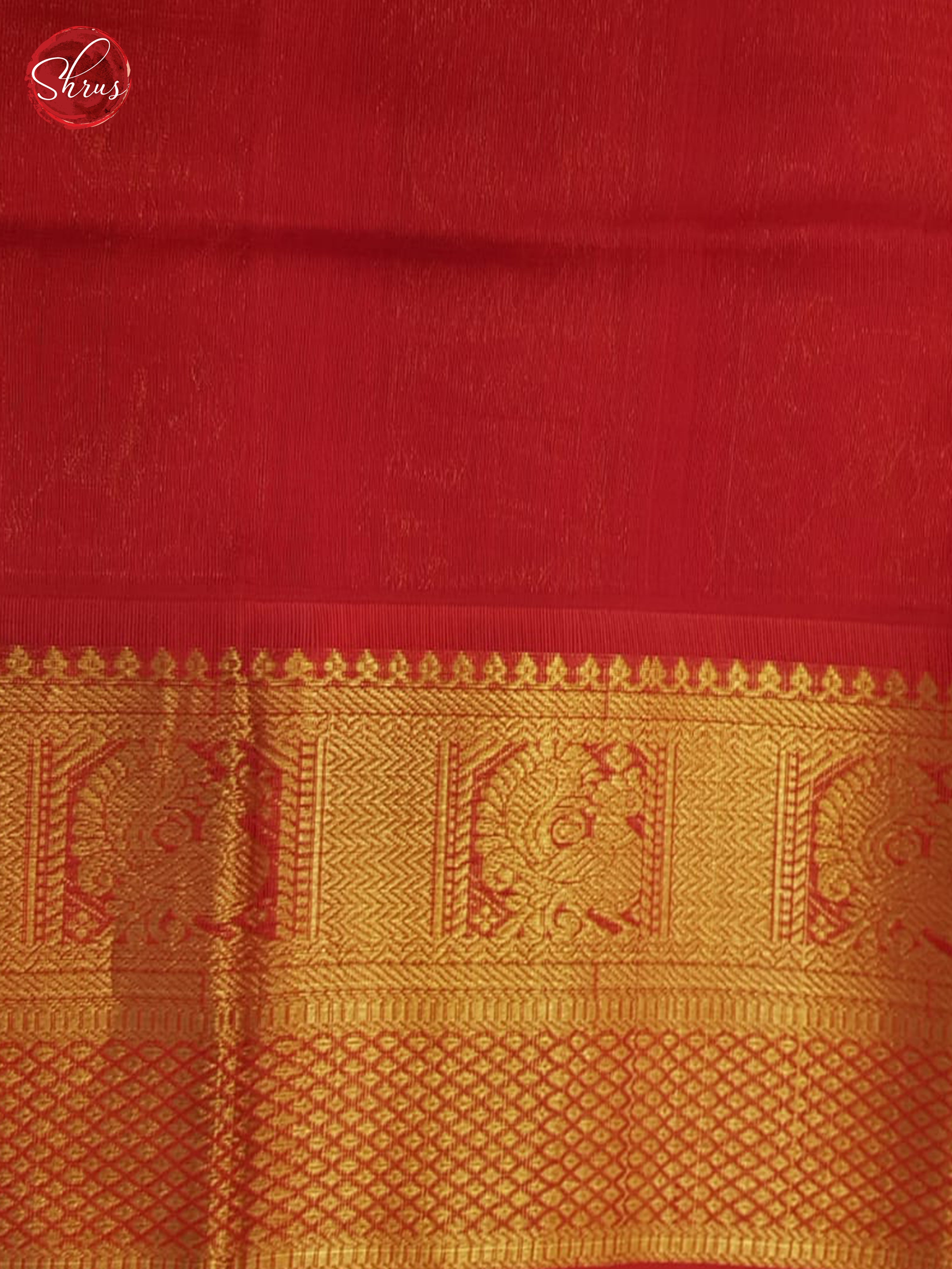 Blue And Red- Silk Cotton Saree - Shop on ShrusEternity.com