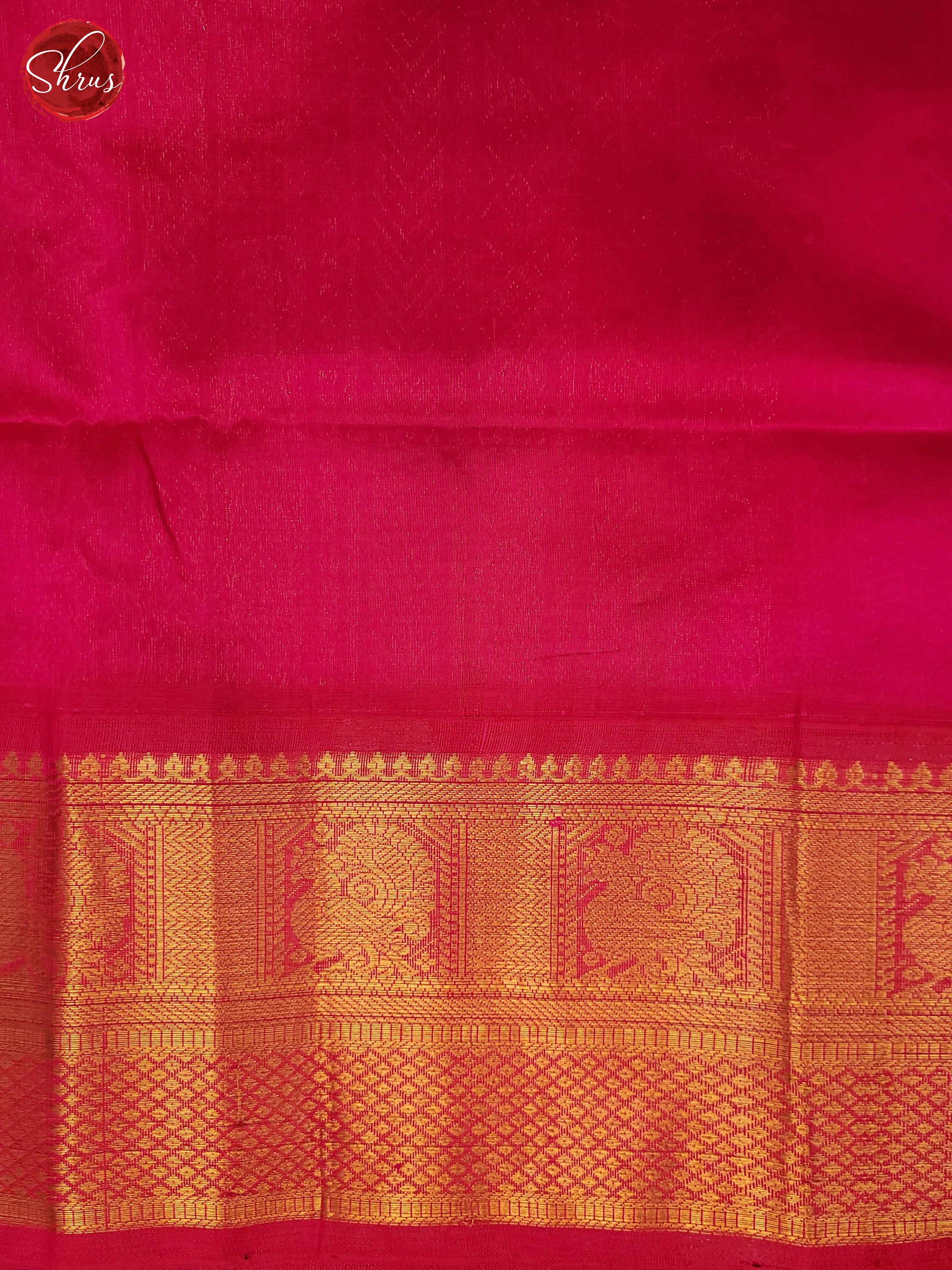 Blue & Pink - Silk Cotton Saree - Shop on ShrusEternity.com