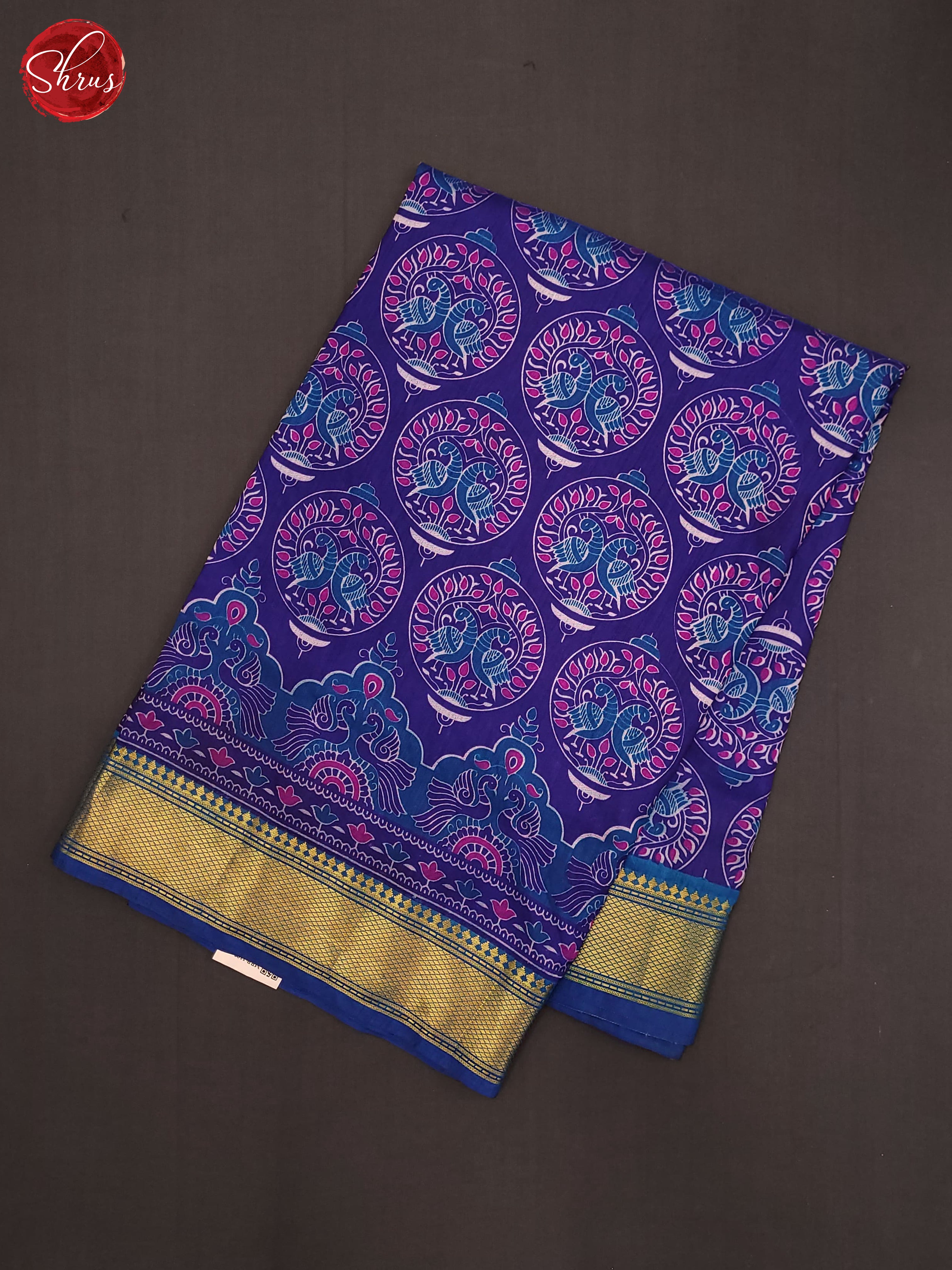 Blue &  Purple - Semi Patola Saree - Shop on ShrusEternity.com