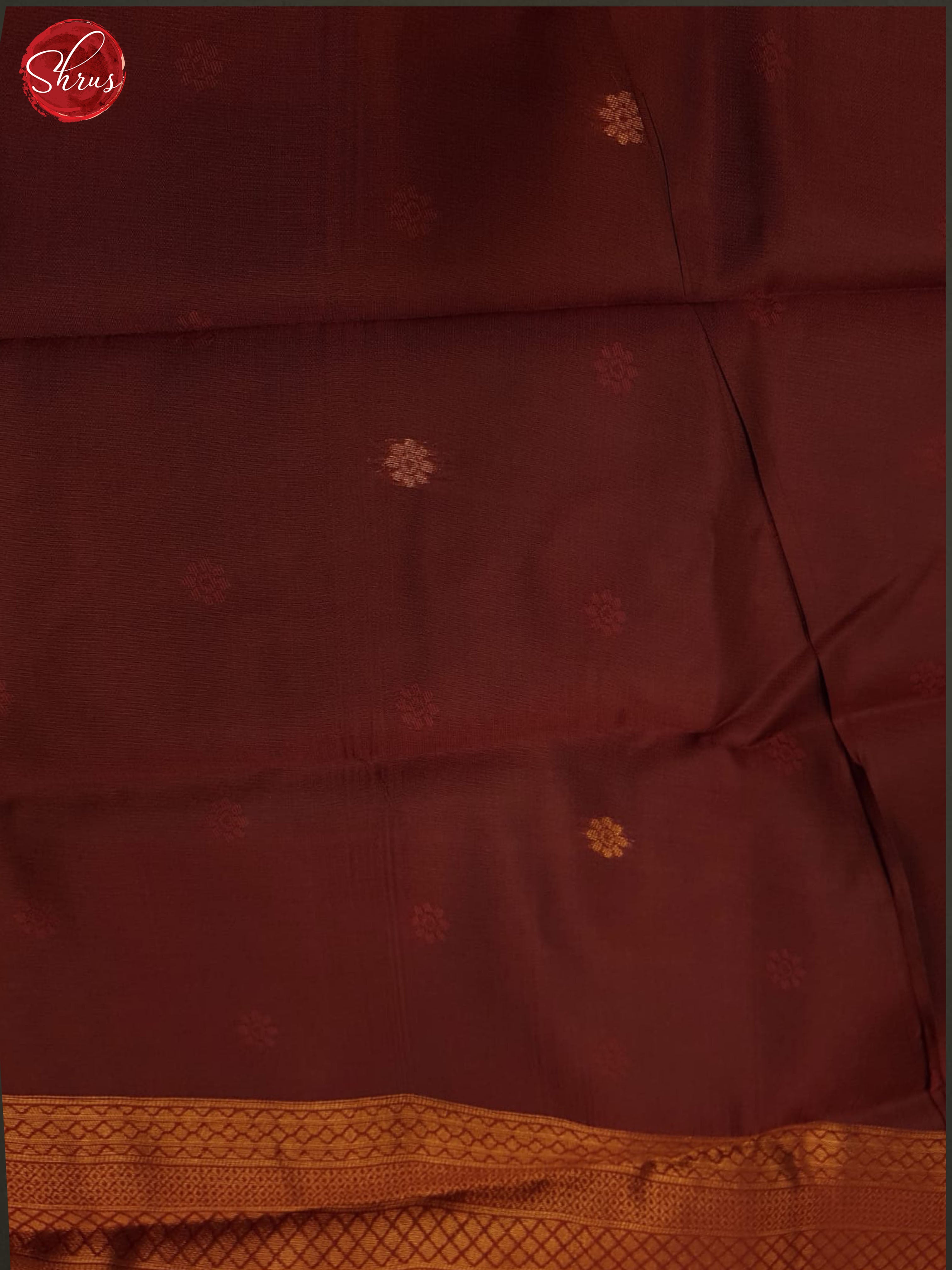 Gold & Maroon-Semi kanchipuram Saree - Shop on ShrusEternity.com