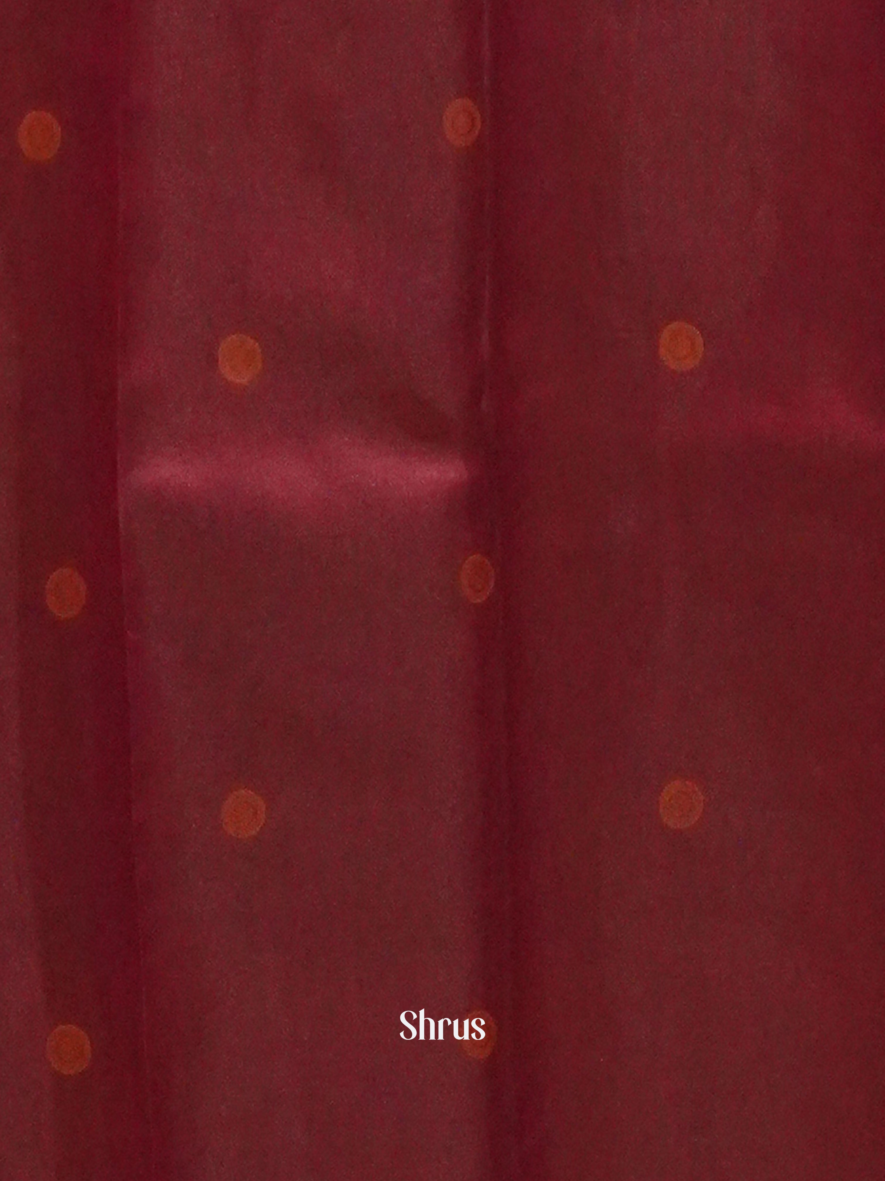 Blue & Maroon - Semi Kanchipuram Silk Saree