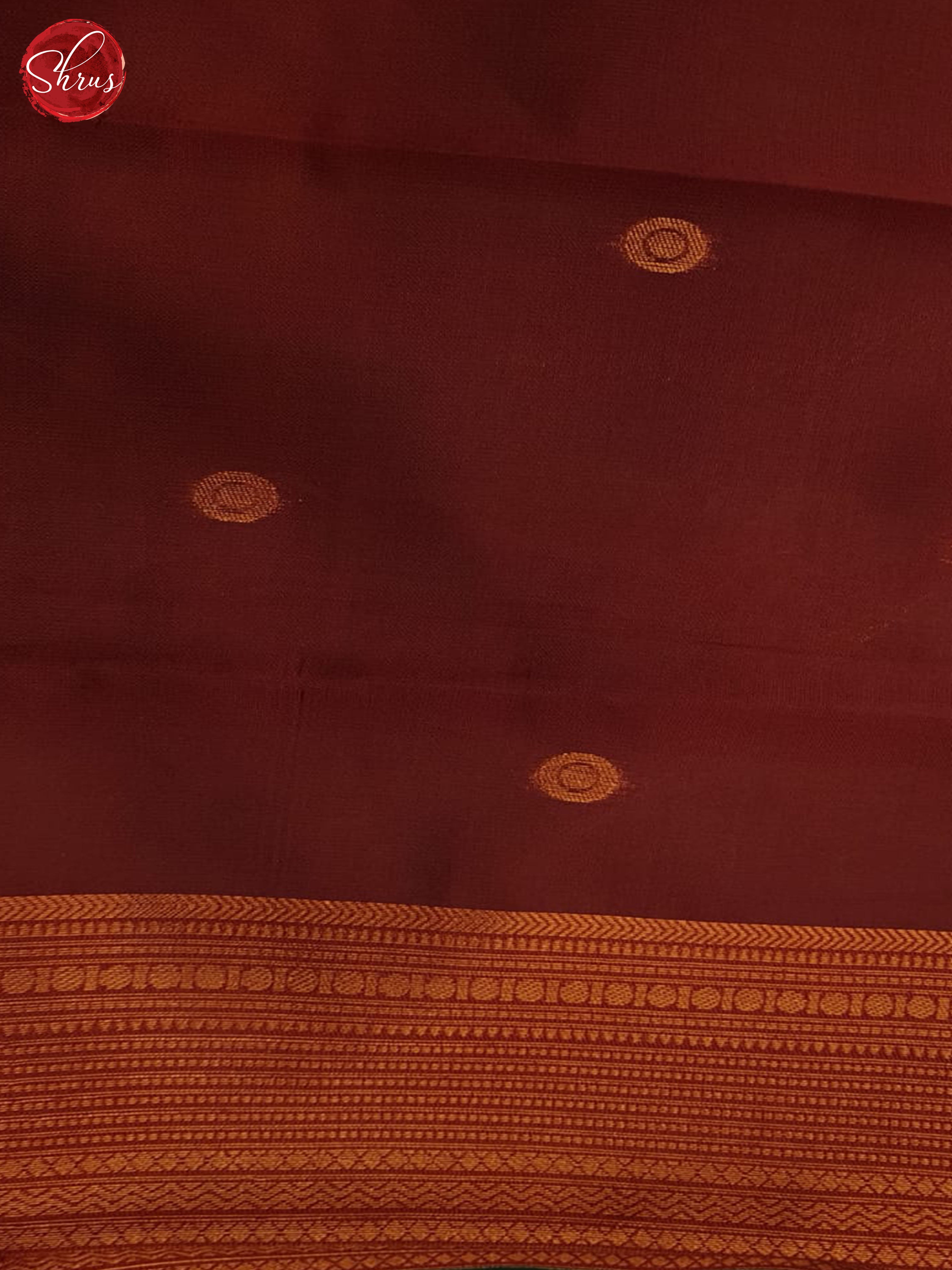 Green And Araku Maroon-Semi Kanchipuram Saree - Shop on ShrusEternity.com