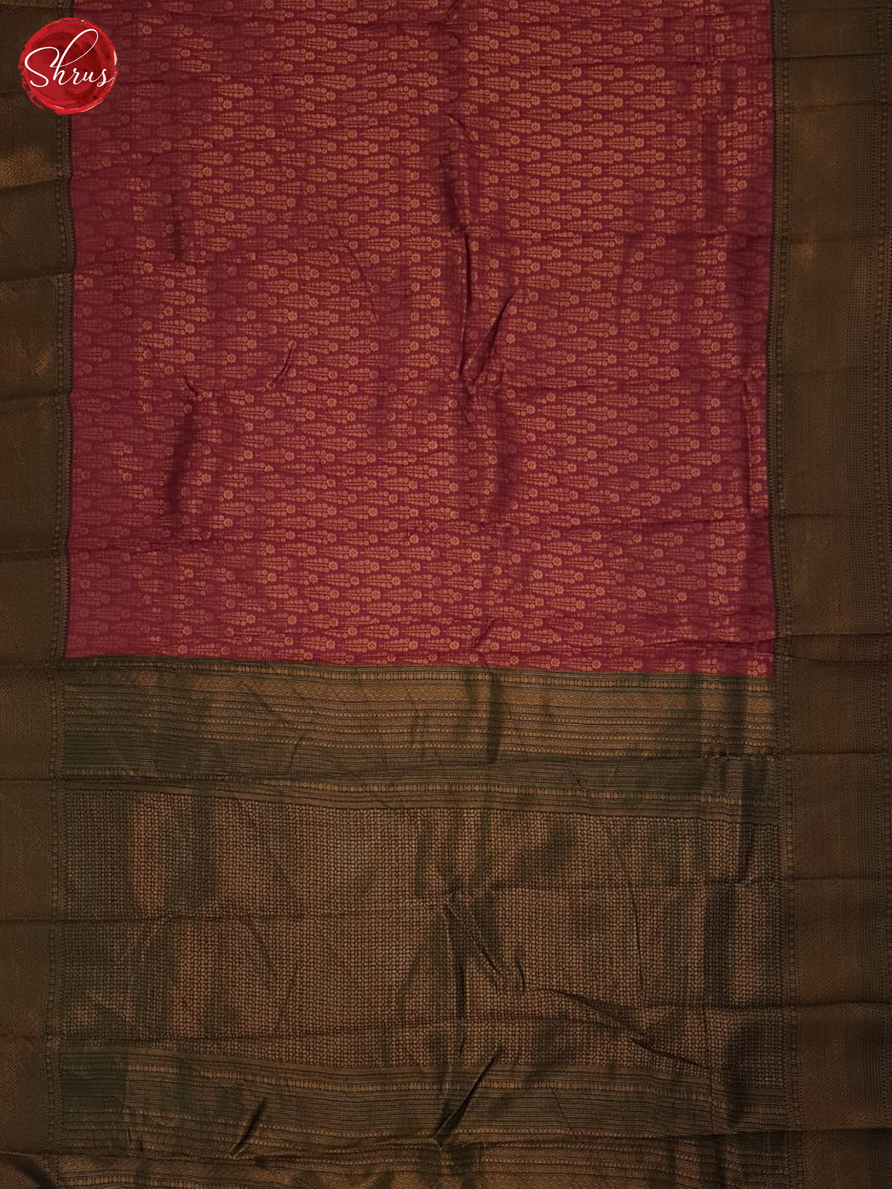 majenta pink and green - Semi Kanchipuram Saree - Shop on ShrusEternity.com