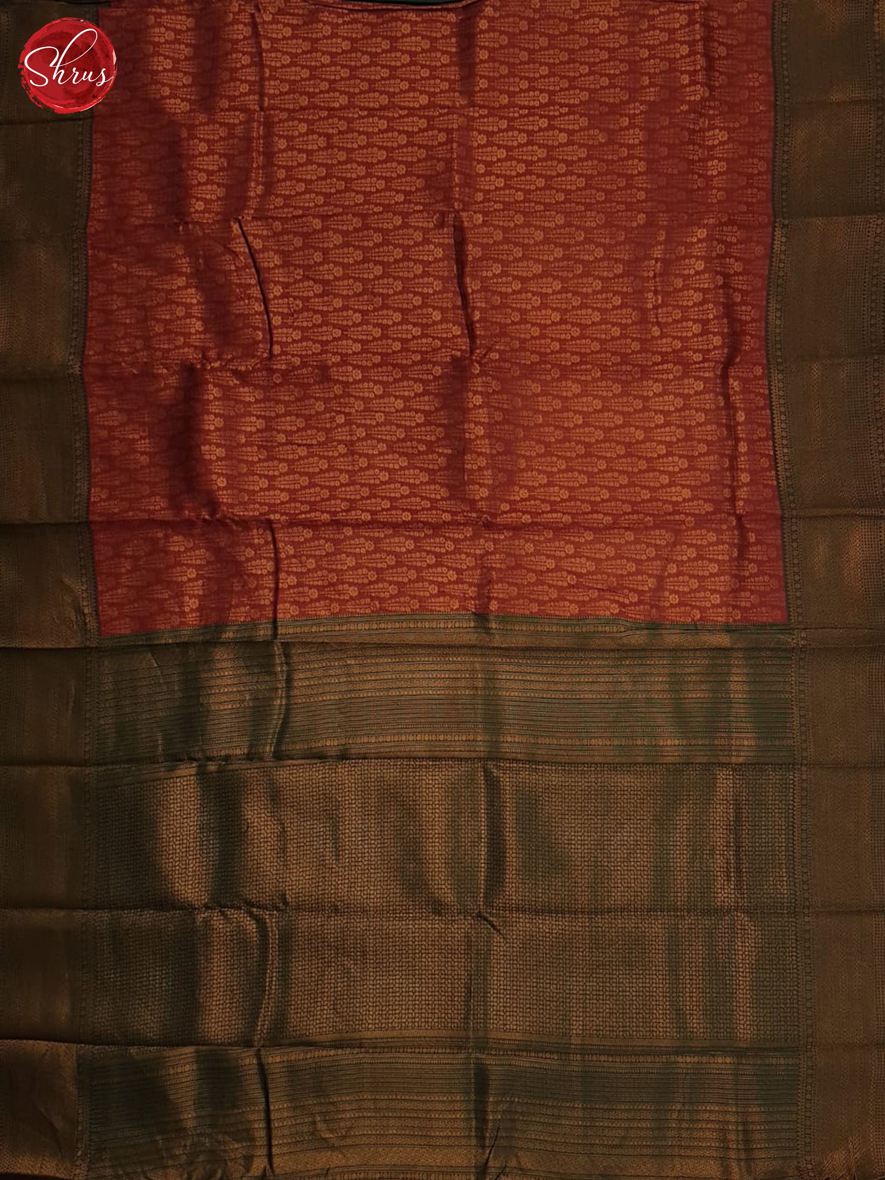 Arakku Maroon And Green-Semi kanchipuram Saree - Shop on ShrusEternity.com