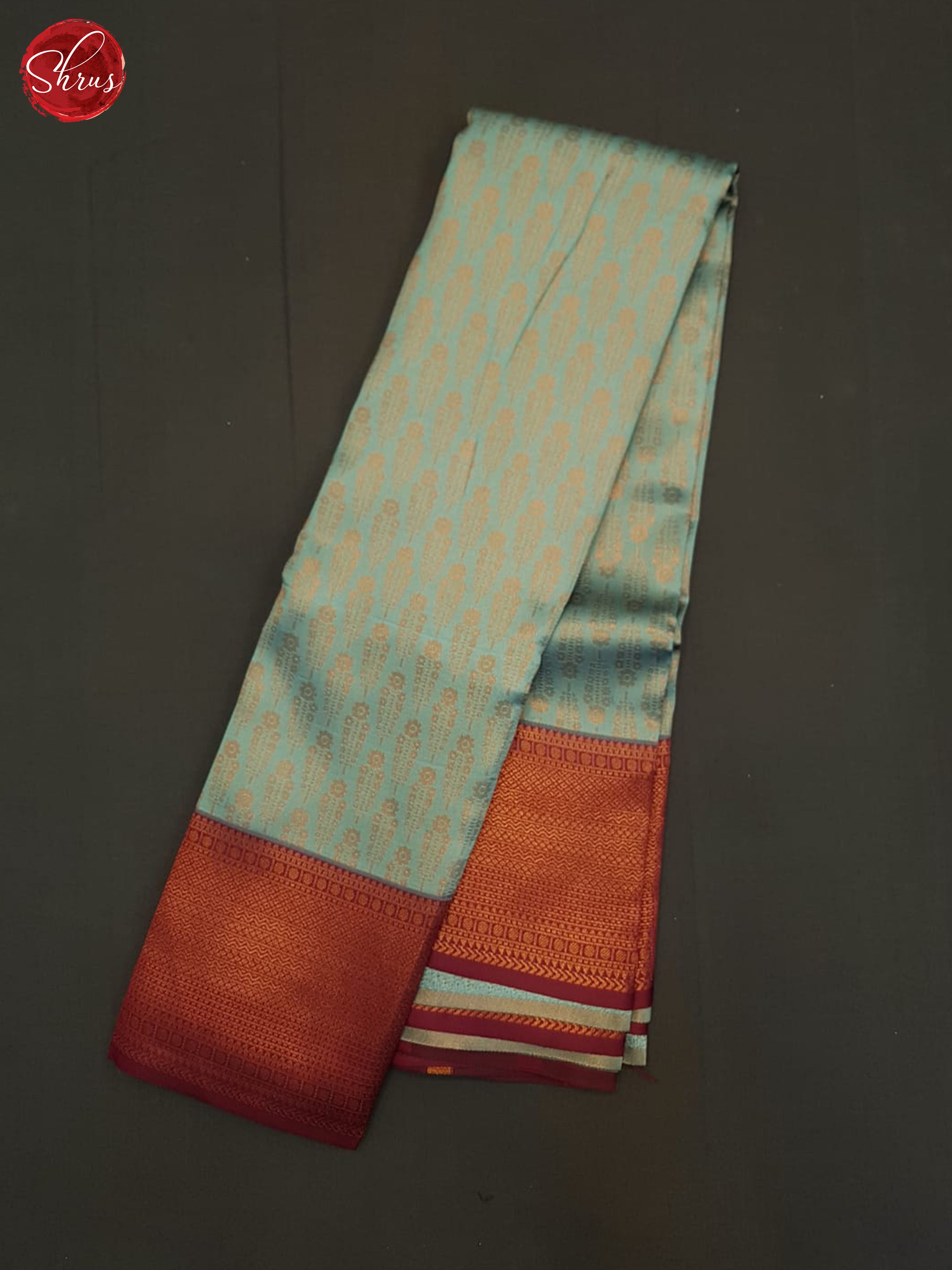 Blue And Majenta Pink-Semi Kanchipuram saree - Shop on ShrusEternity.com