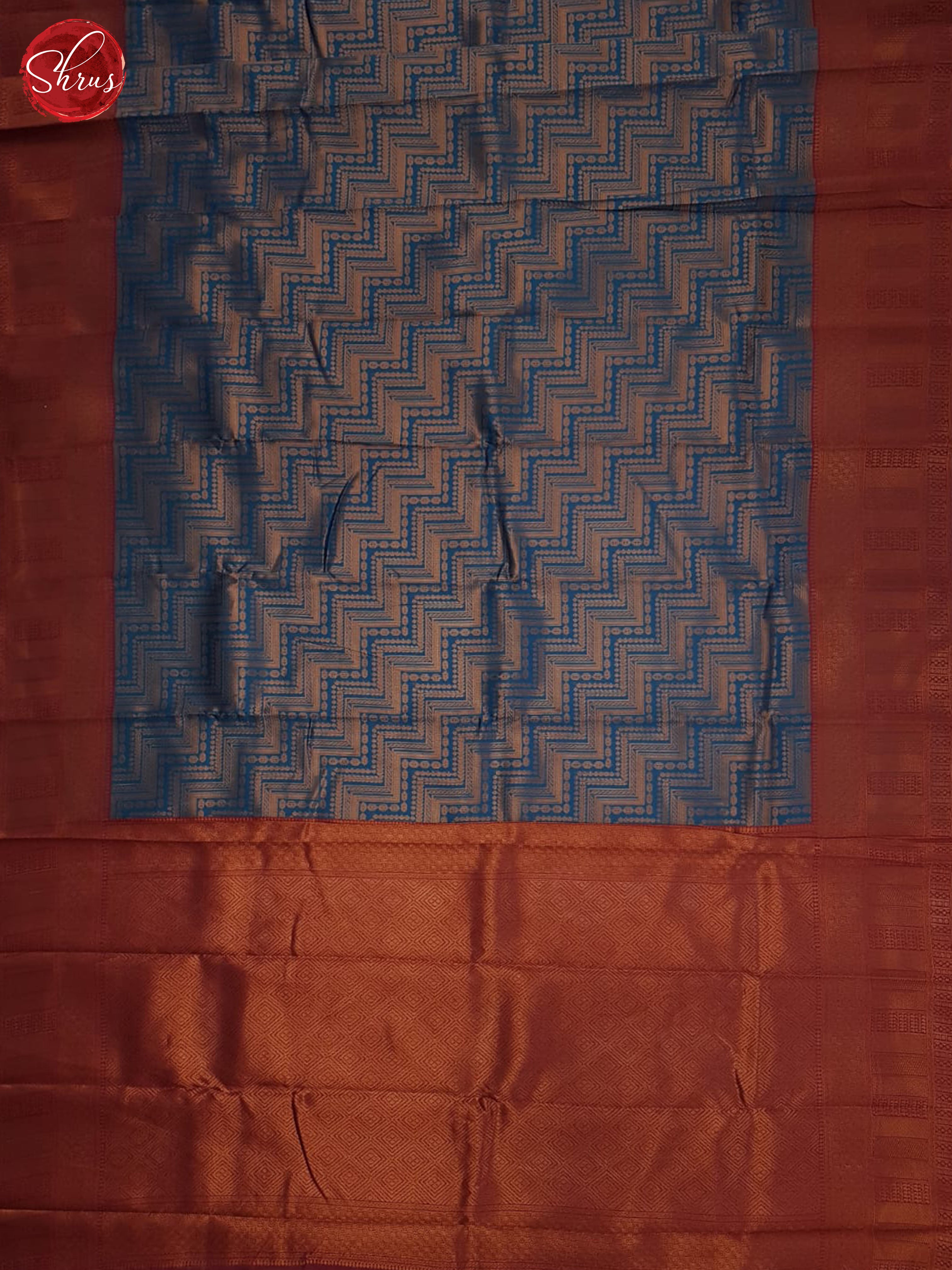 Blue And Maroon-Semi Kanchipuram saree - Shop on ShrusEternity.com