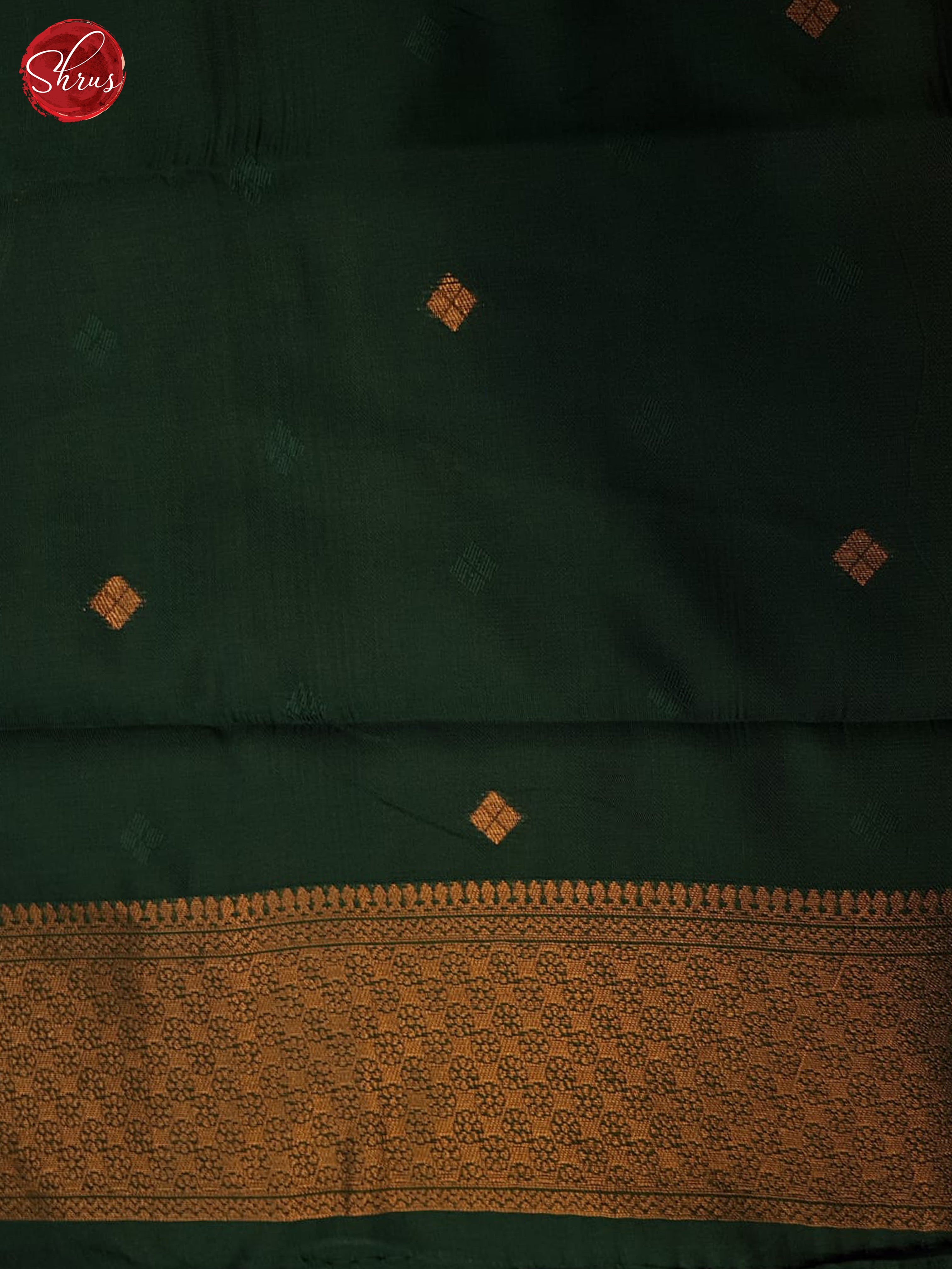 arraku marron and green - Semi Kanchipuram Saree - Shop on ShrusEternity.com