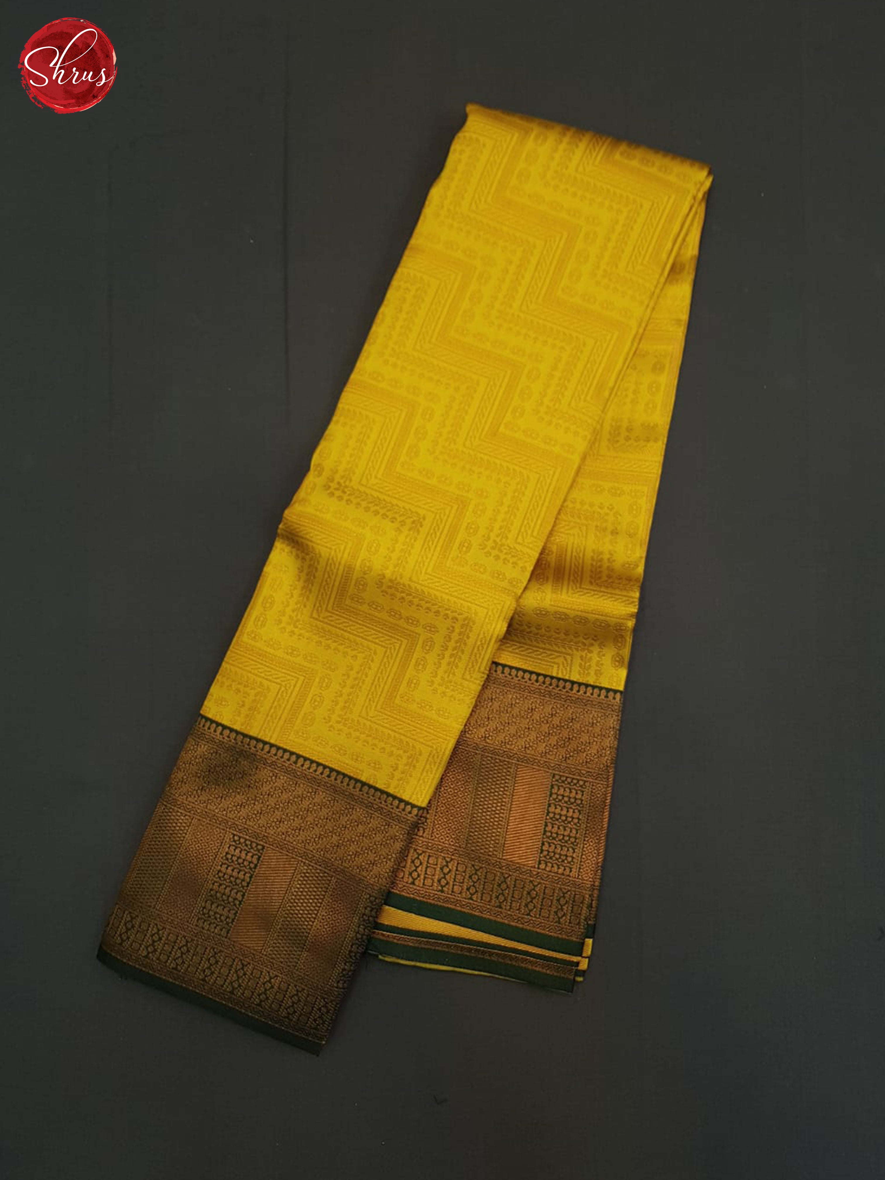 Yellow And Green-Semi Kanchipuram Saree - Shop on ShrusEternity.com