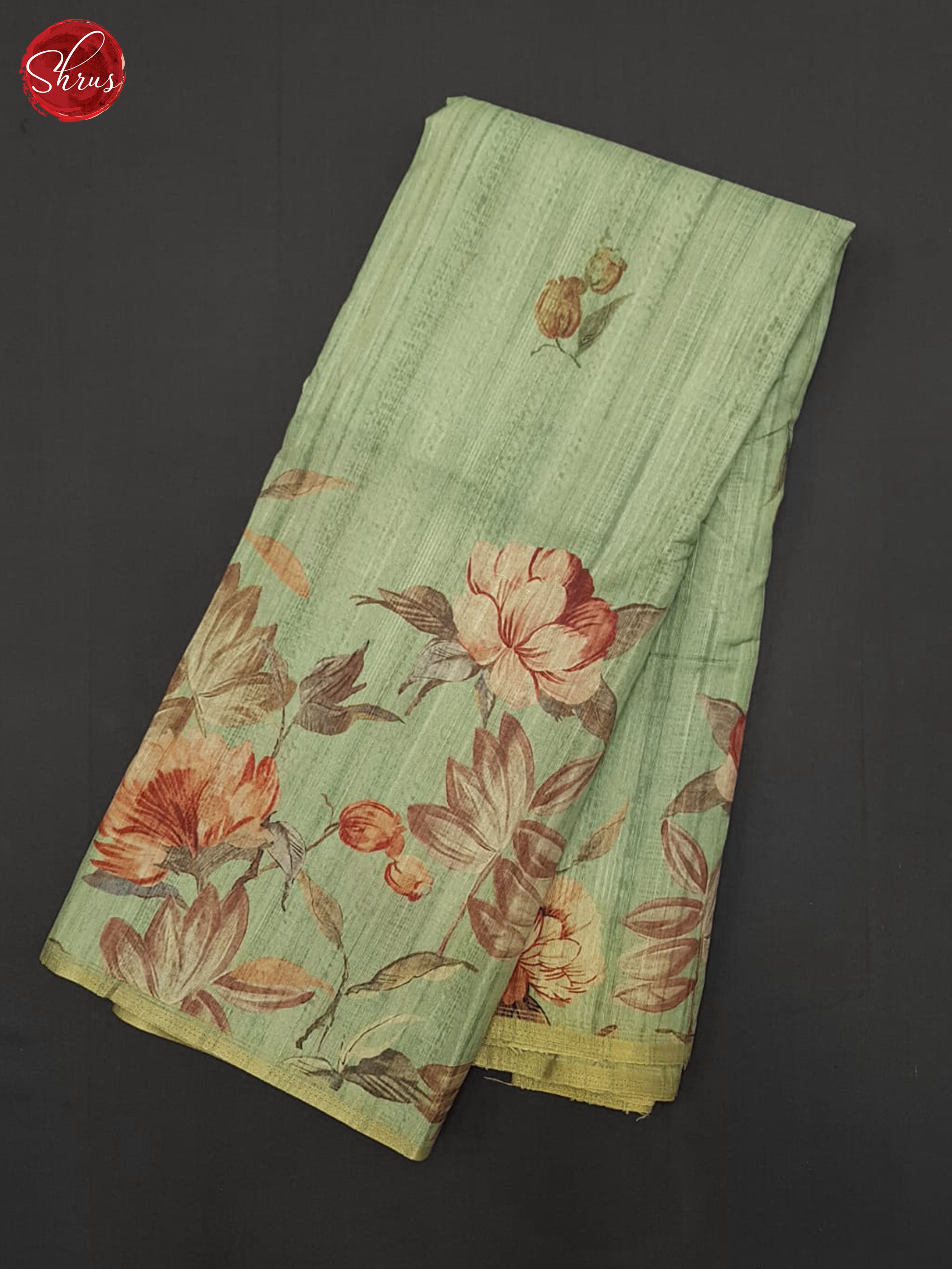 Green(Single Tone) - Semi Tussar Saree - Shop on ShrusEternity.com